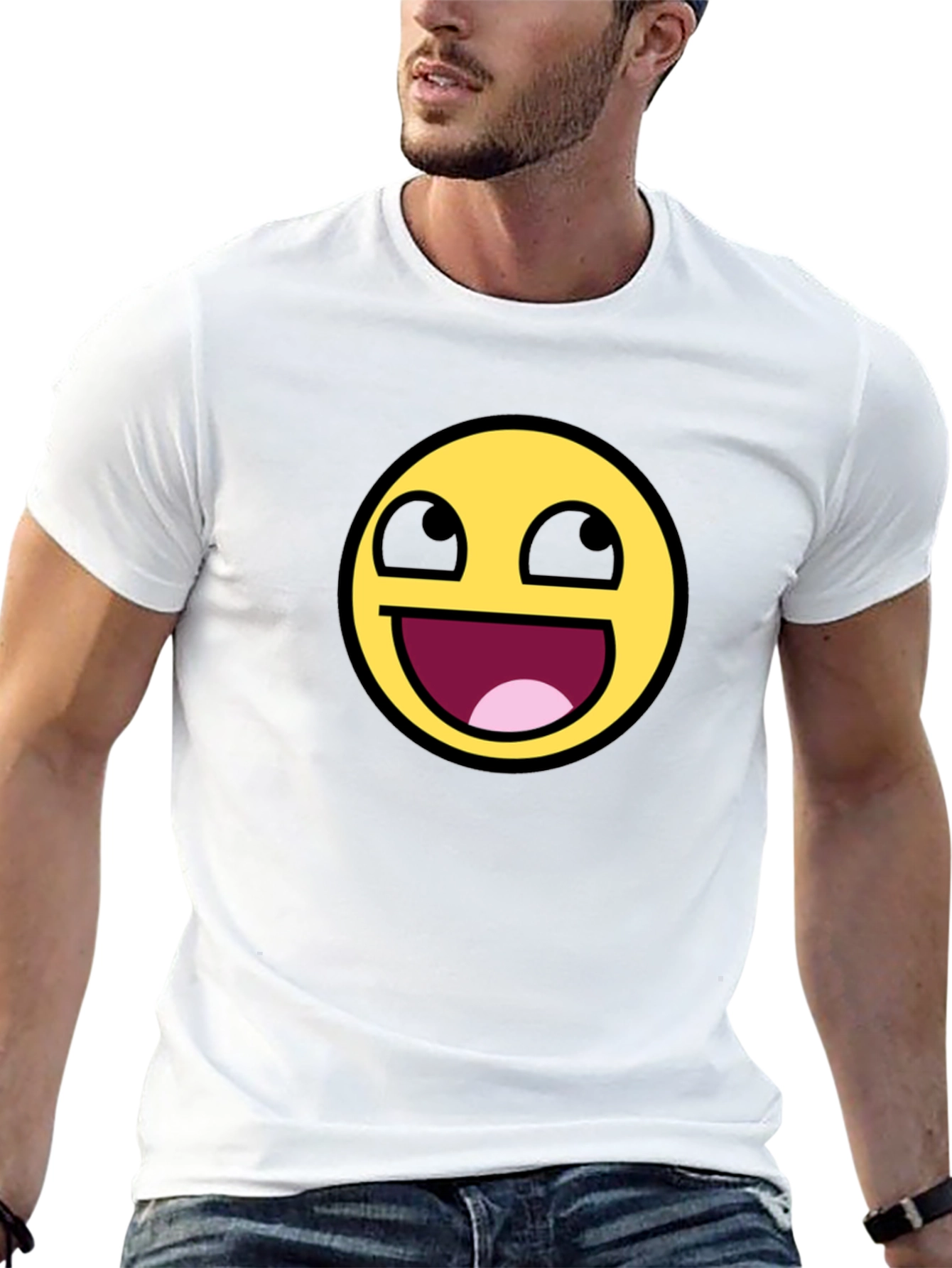 Epic Face Emoji Black T-Shirt - Hilarious Graphic Tee