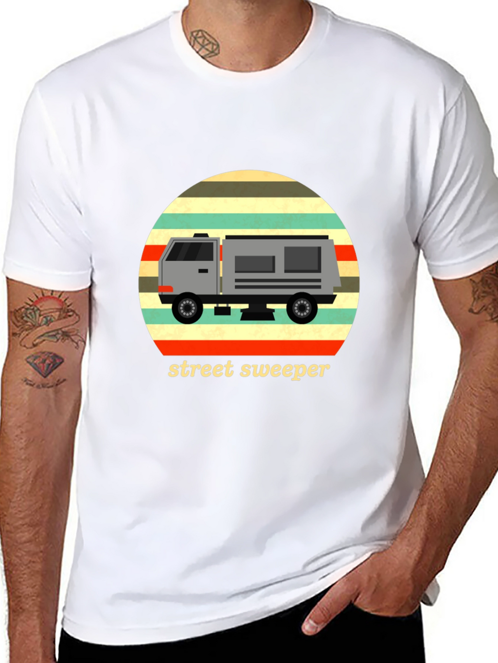 Retro Street Sweeper Truck T-Shirt