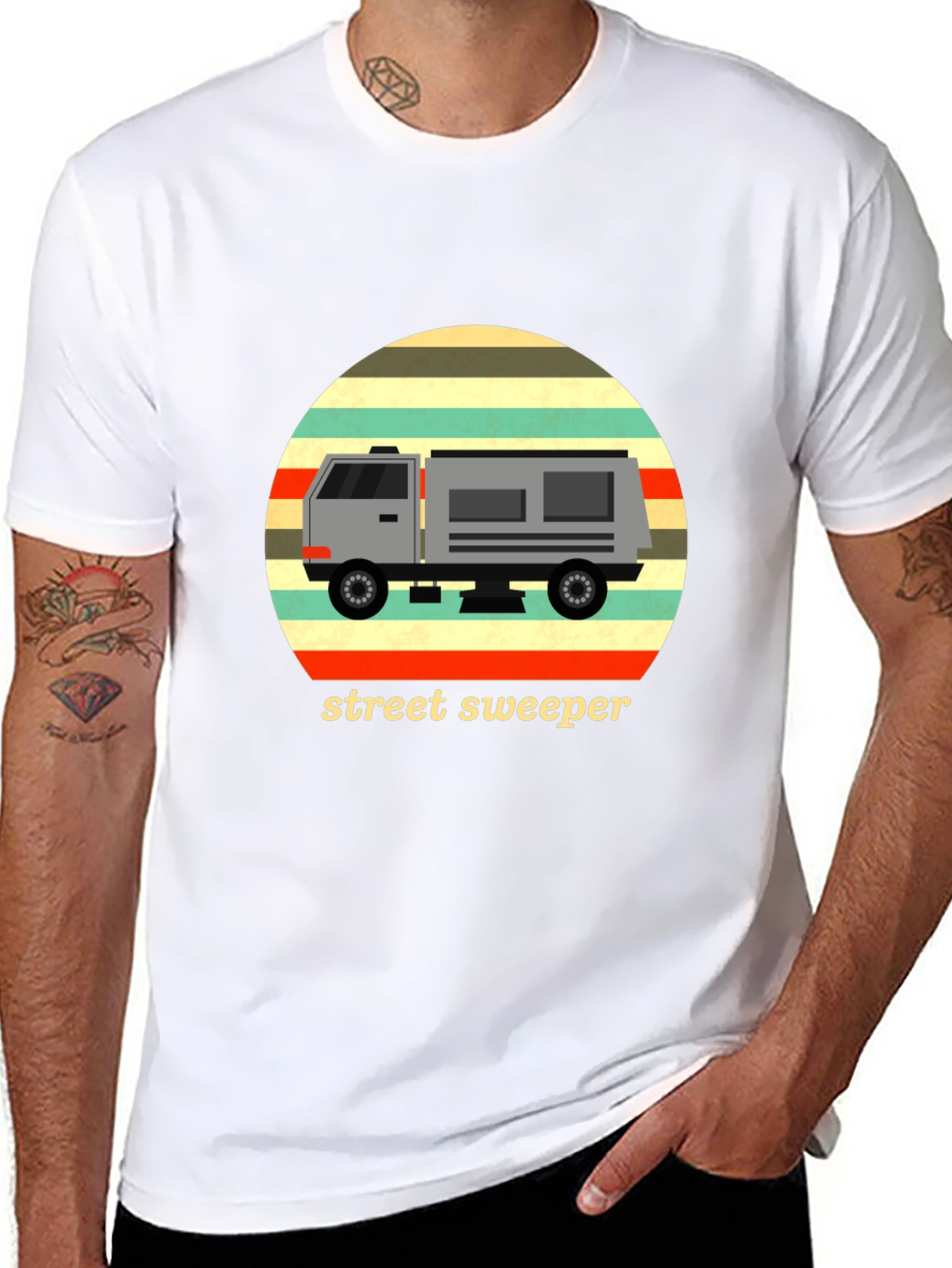 Retro Street Sweeper Truck T-Shirt