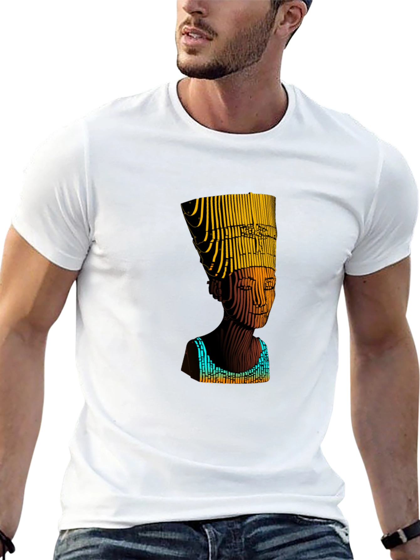 Nefertiti Graphic Print Black T-Shirt