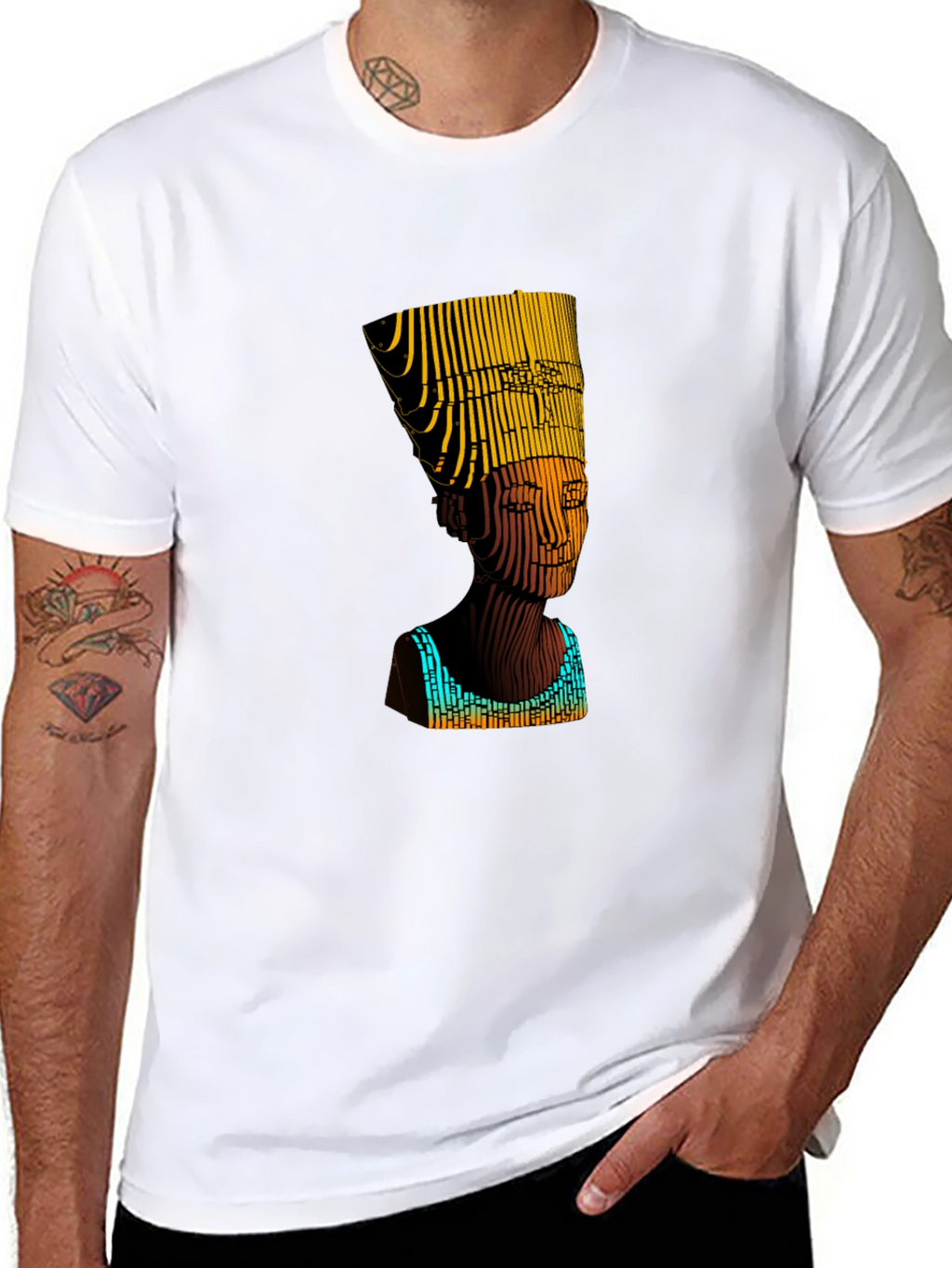 Nefertiti Graphic Print Black T-Shirt