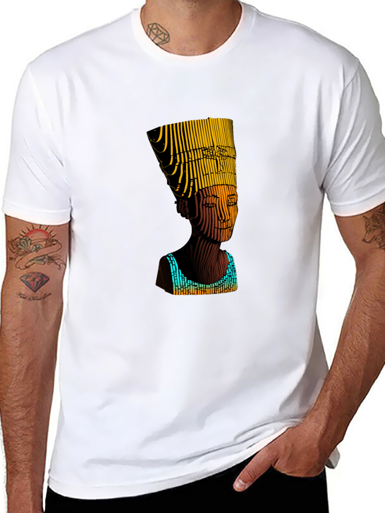 Nefertiti Graphic Print Black T-Shirt