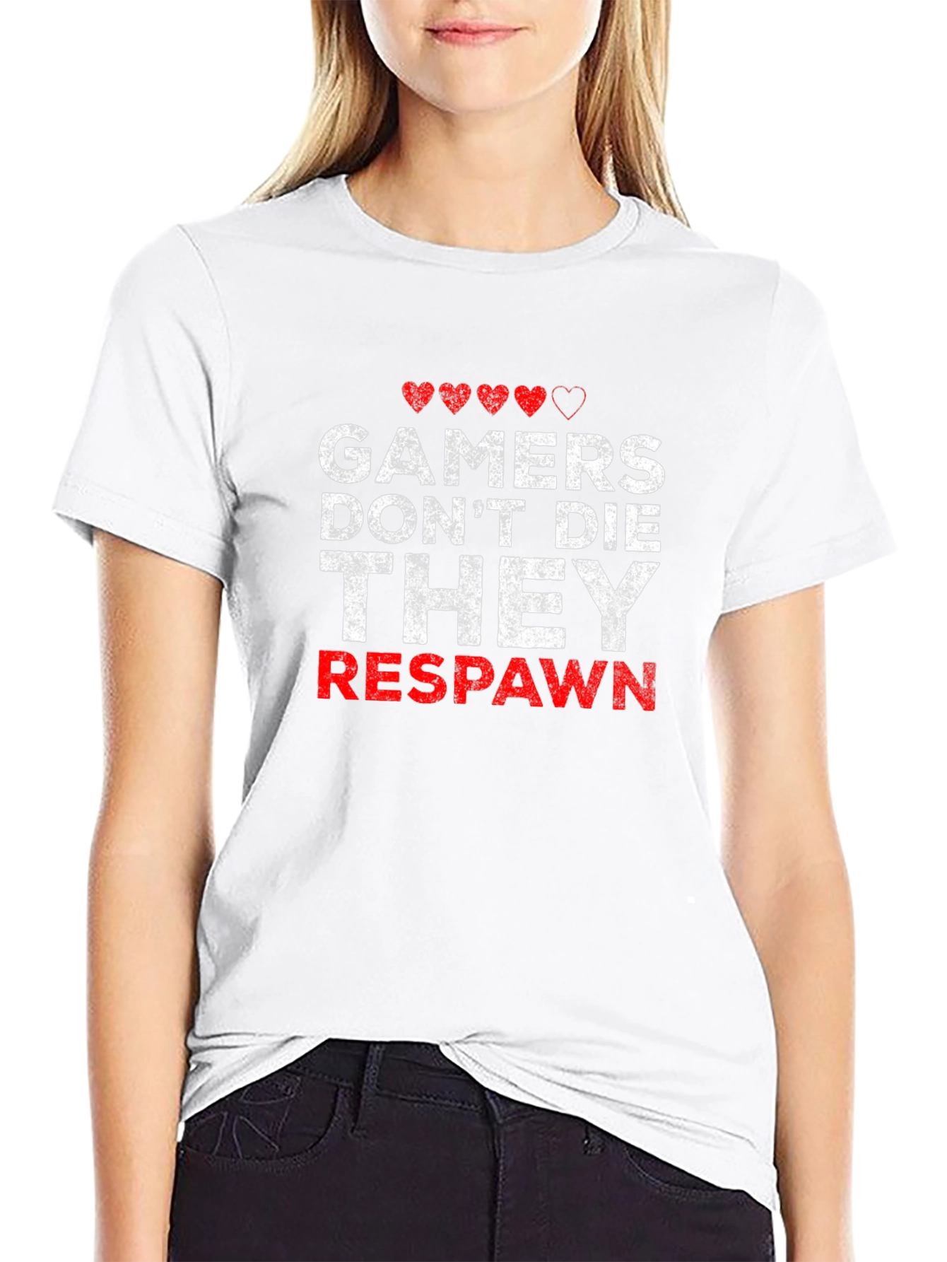 Gamers Dont Die They Respawn - Black T-shirt