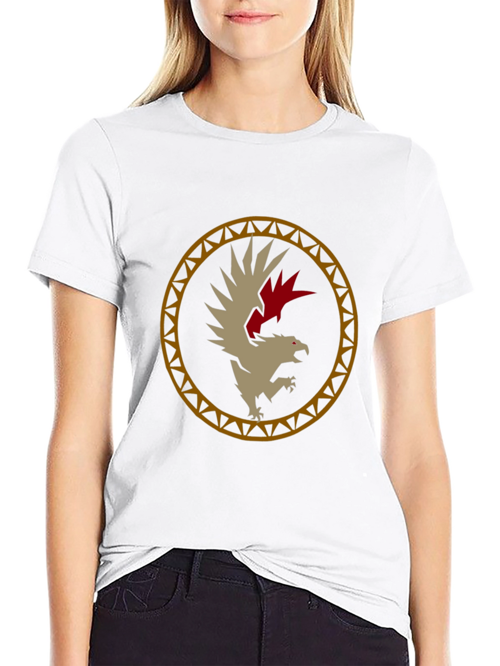 Eagle Emblem Graphic Tee - Stylish Black T-Shirt