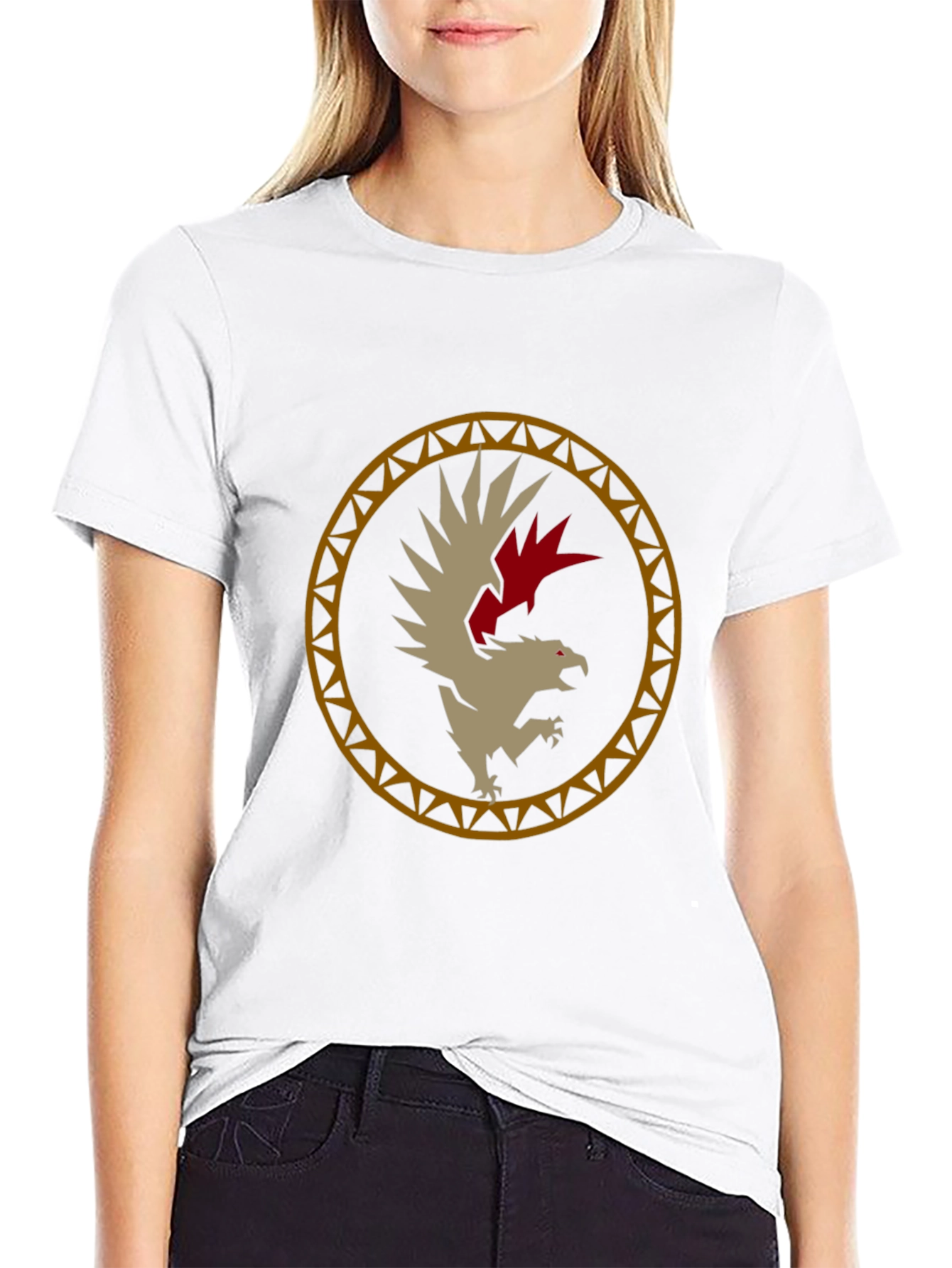Eagle Emblem Graphic Tee - Stylish Black T-Shirt
