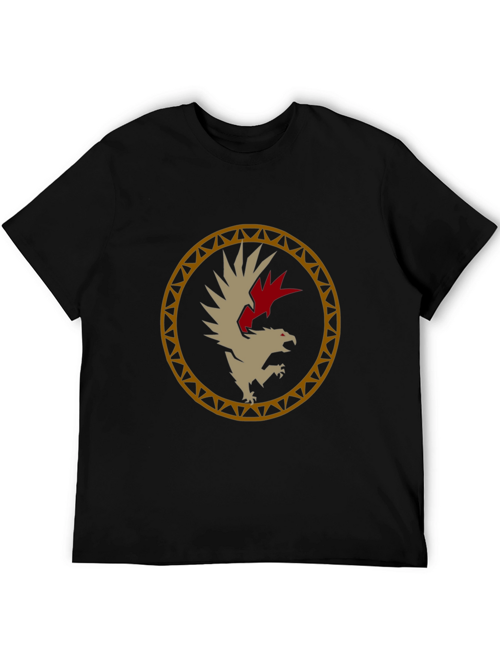 Eagle Emblem Graphic Tee - Stylish Black T-Shirt