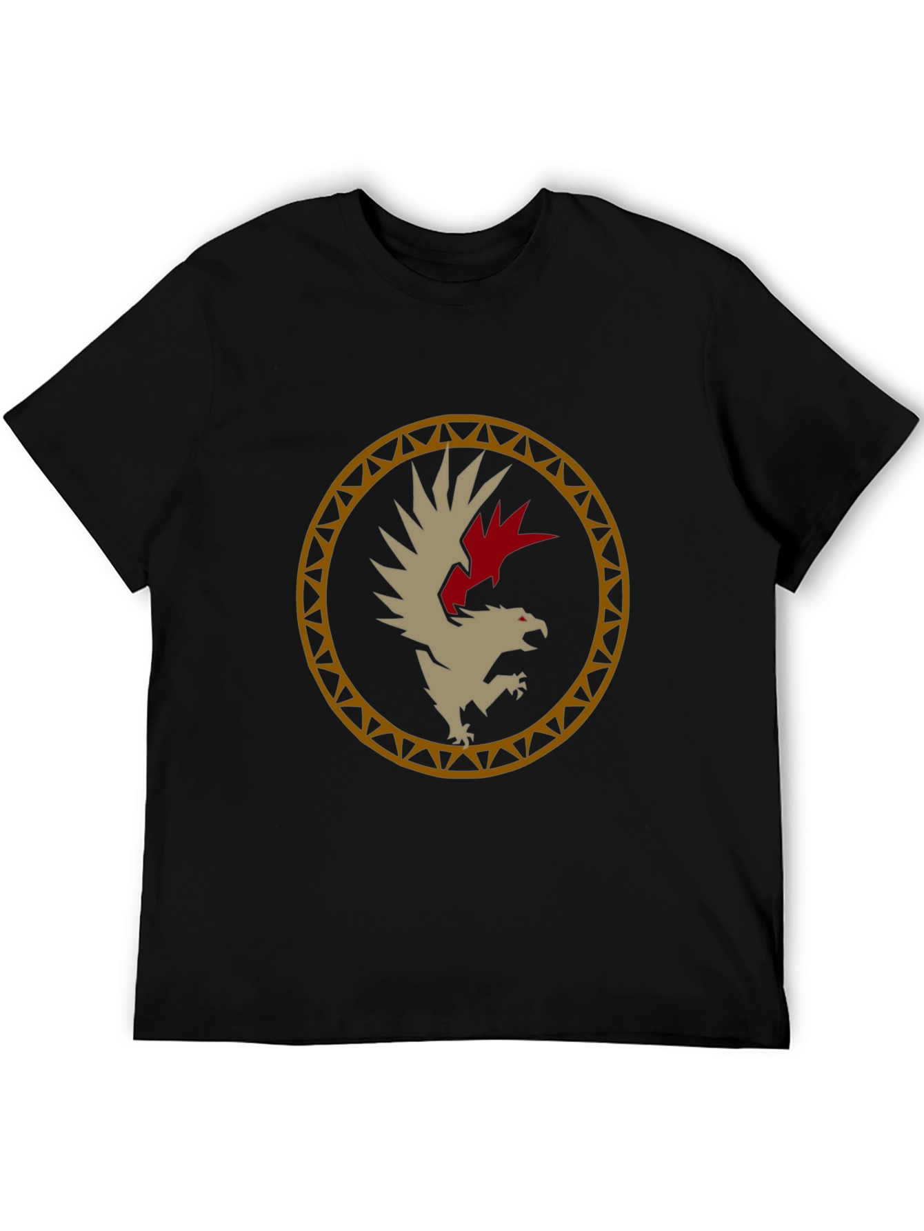 Eagle Emblem Graphic Tee - Stylish Black T-Shirt