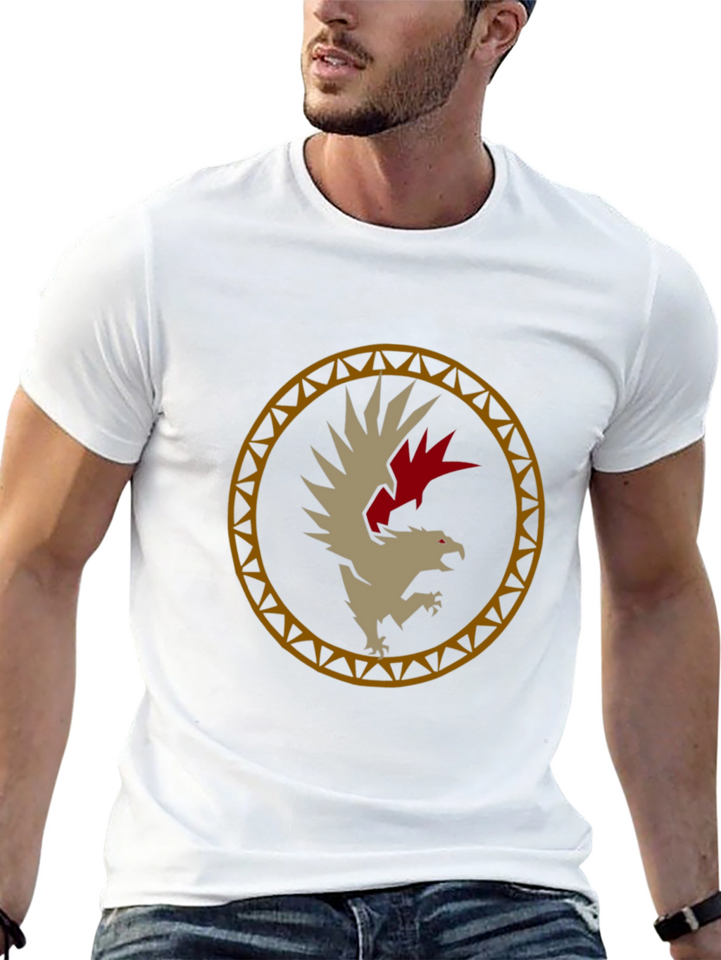 Eagle Emblem Graphic Tee - Stylish Black T-Shirt