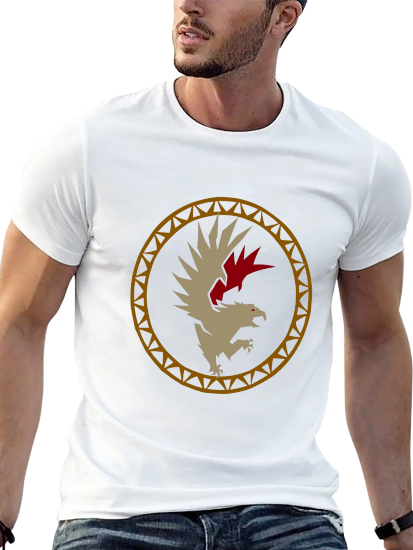 Eagle Emblem Graphic Tee - Stylish Black T-Shirt