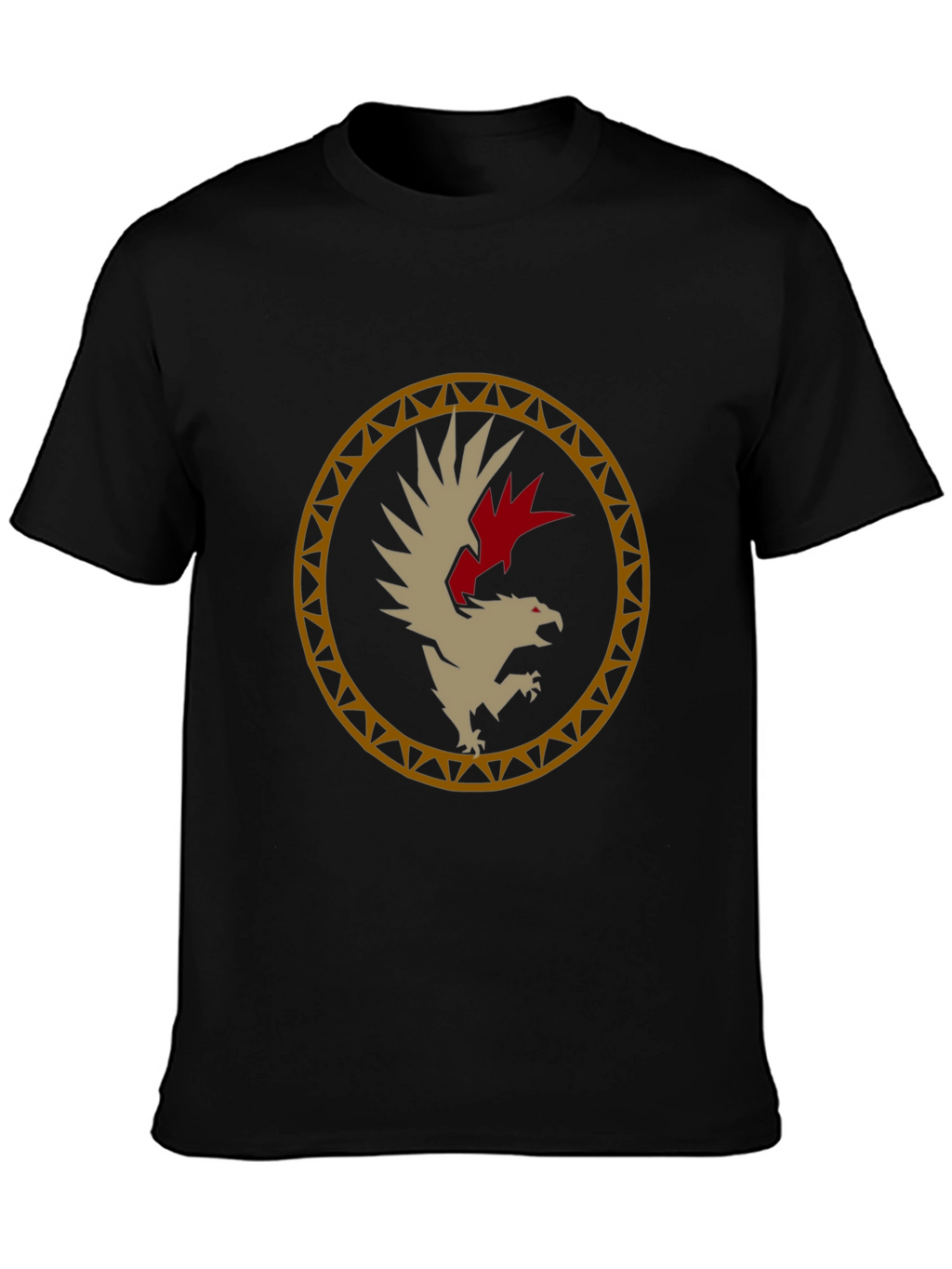 Eagle Emblem Graphic Tee - Stylish Black T-Shirt