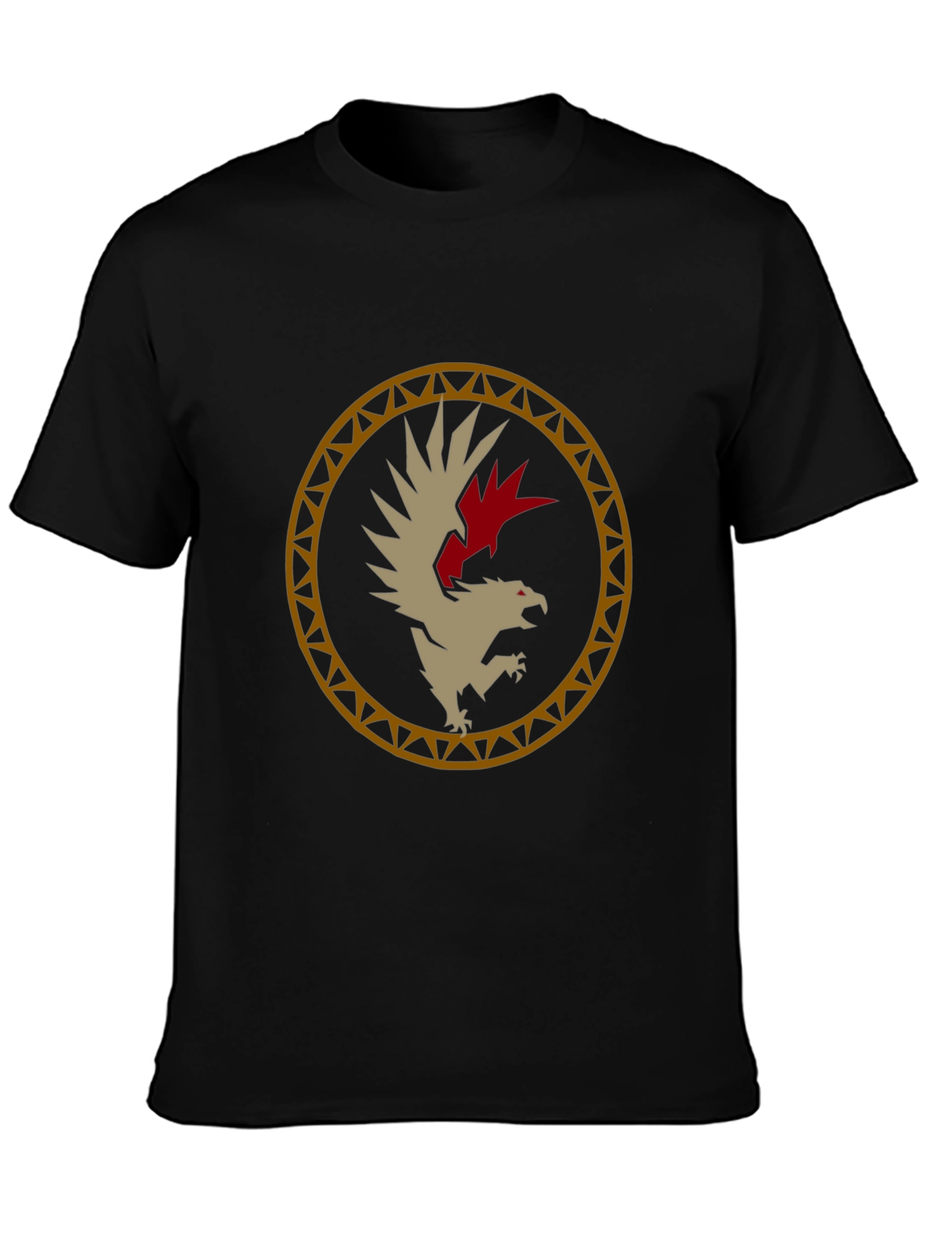 Eagle Emblem Graphic Tee - Stylish Black T-Shirt