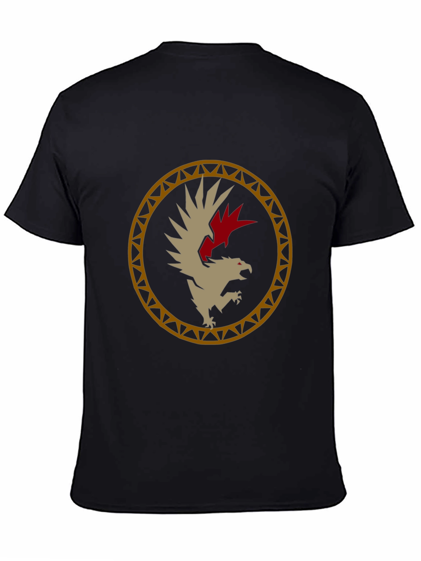 Eagle Emblem Graphic Tee - Stylish Black T-Shirt