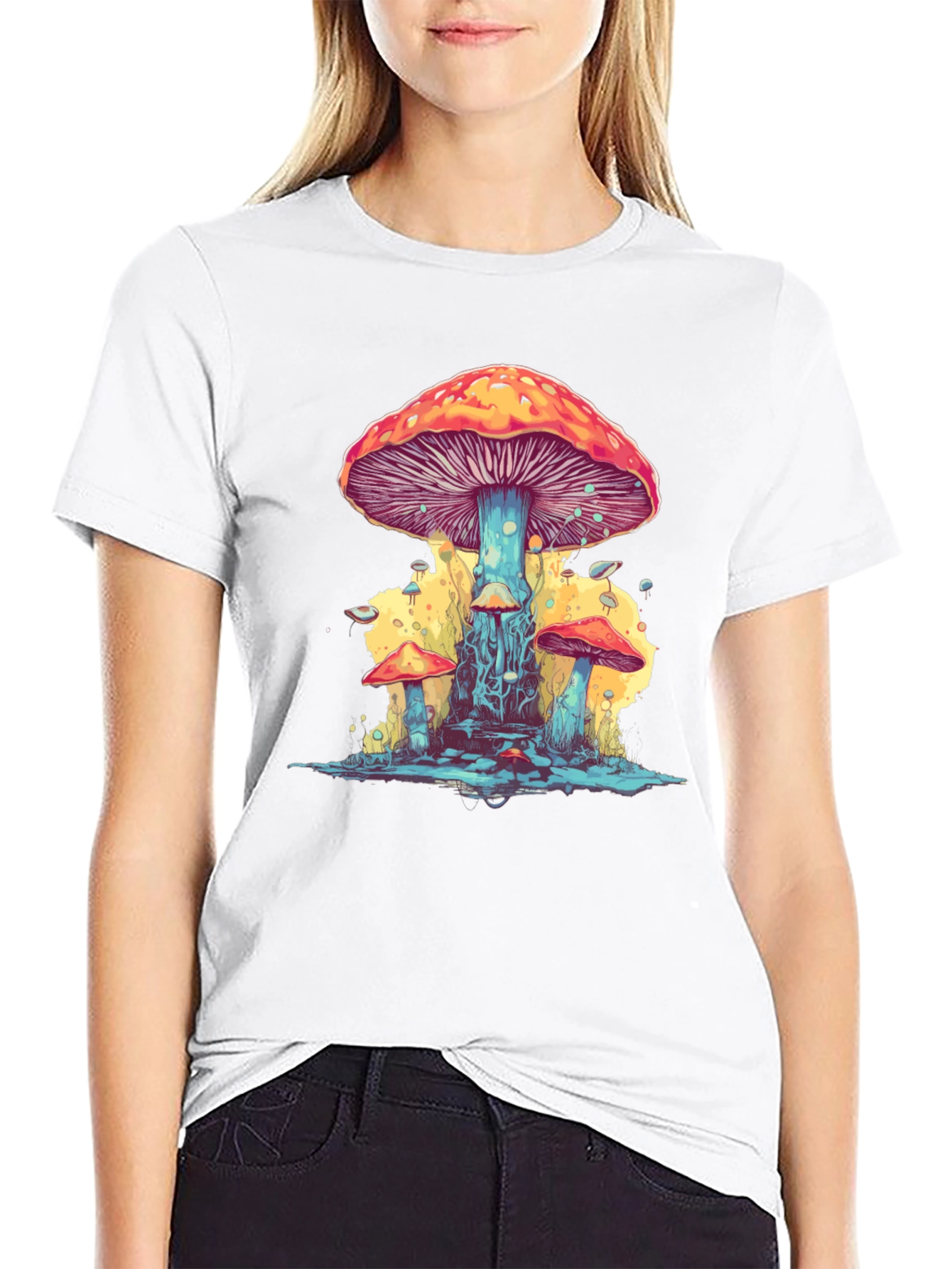 Psychedelic Mushroom Graphic Tee