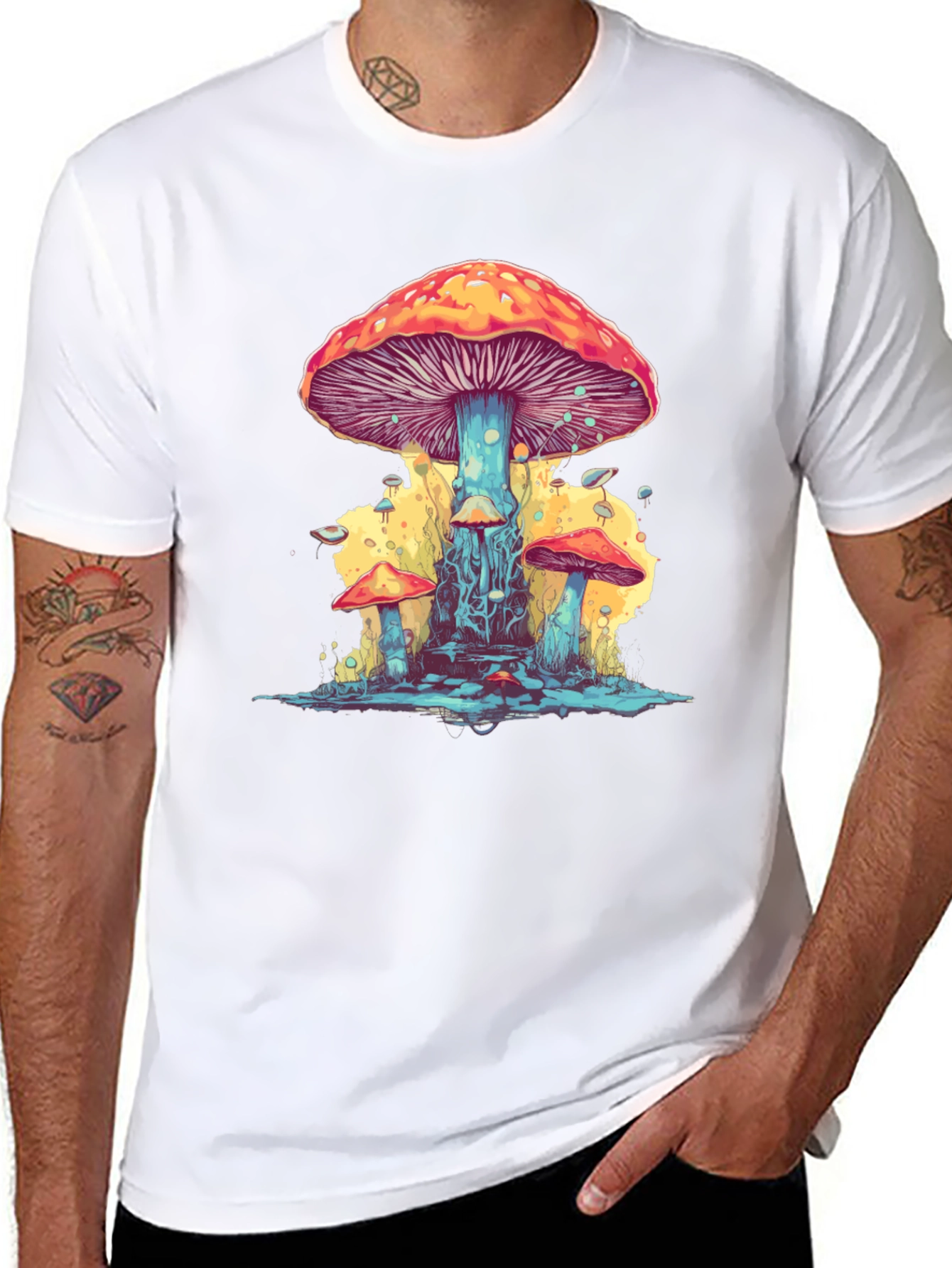 Psychedelic Mushroom Graphic Tee