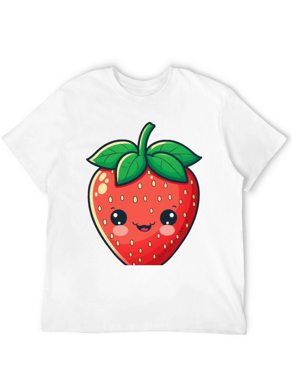Cute Strawberry Graphic Tee - Unisex Black T-Shirt