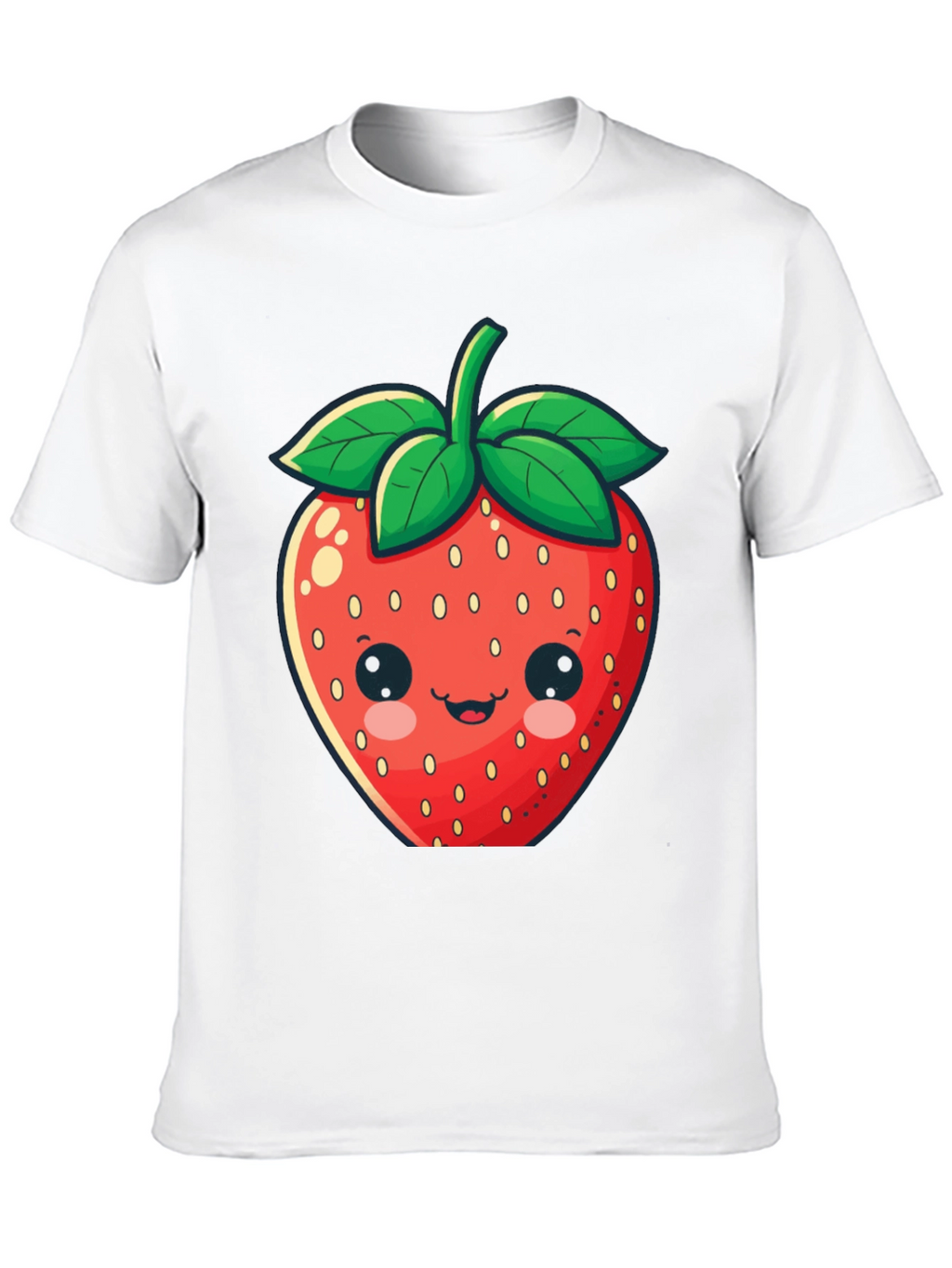 Cute Strawberry Graphic Tee - Unisex Black T-Shirt