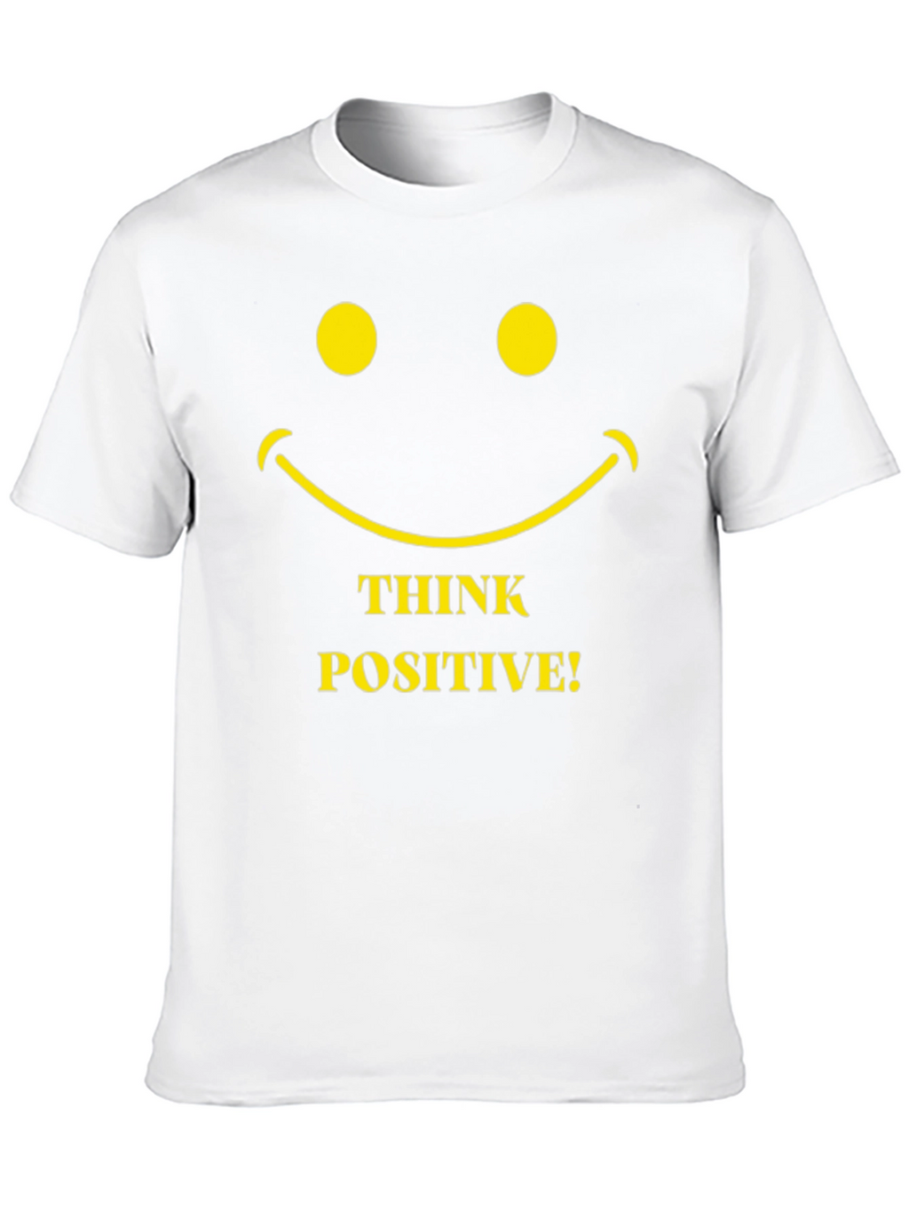 Think Positive Smiley Face Graphic T-Shirt