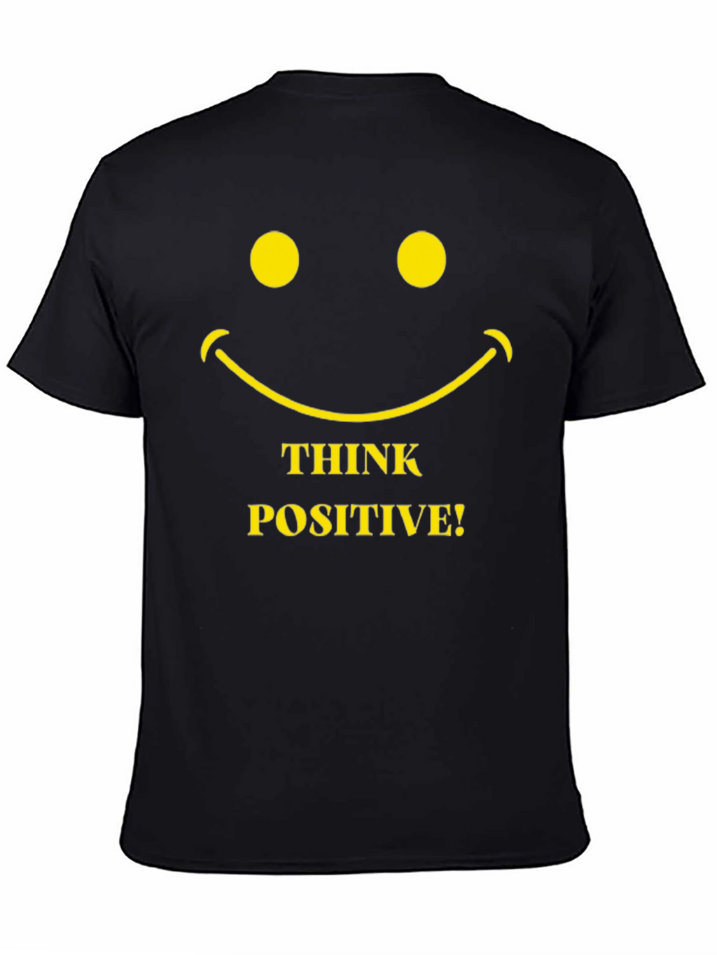 Think Positive Smiley Face Graphic T-Shirt
