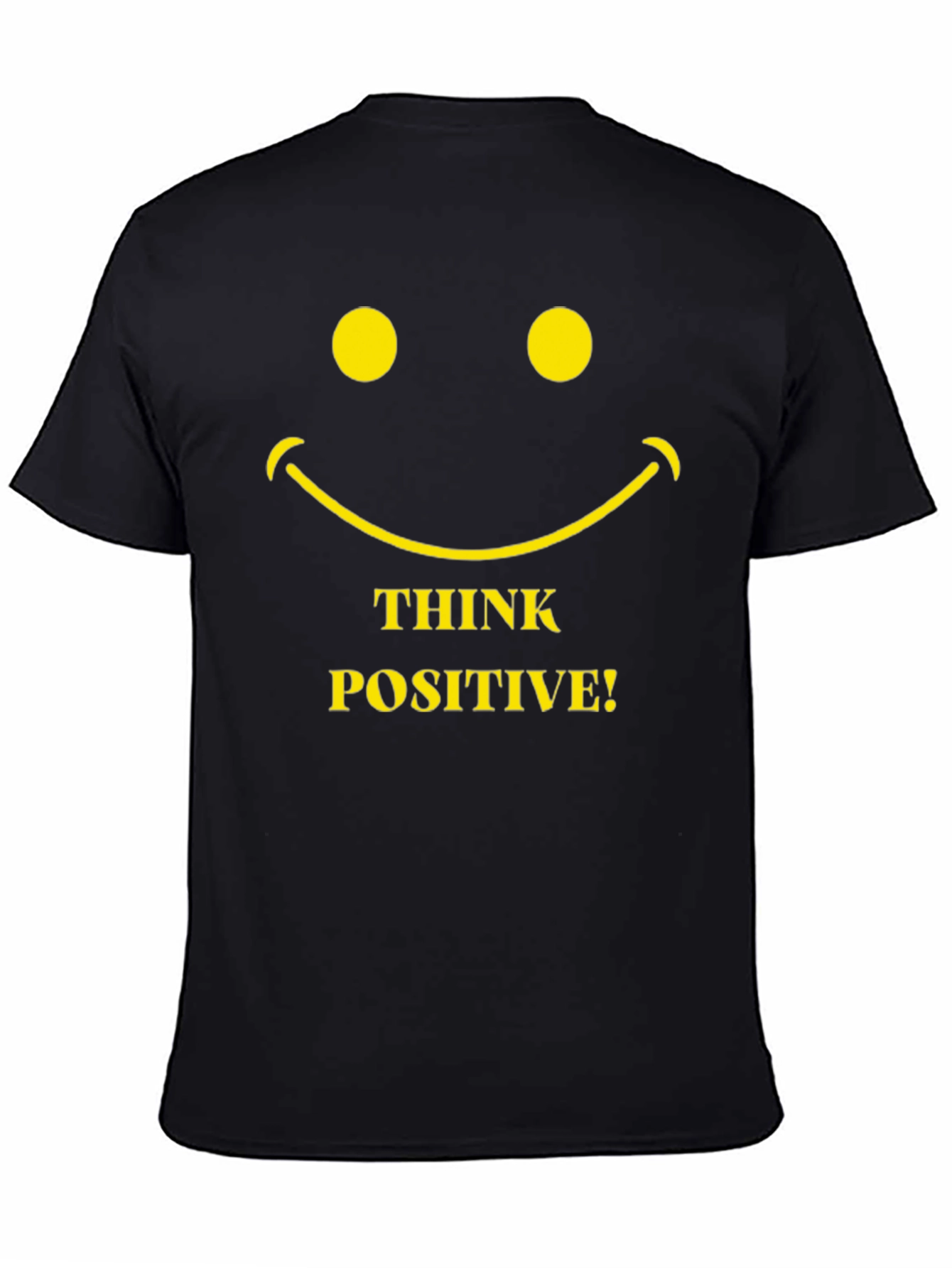 Think Positive Smiley Face Graphic T-Shirt