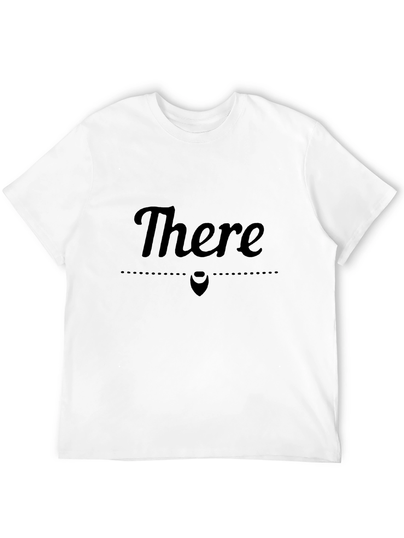 There Beard Silhouette Black T-Shirt