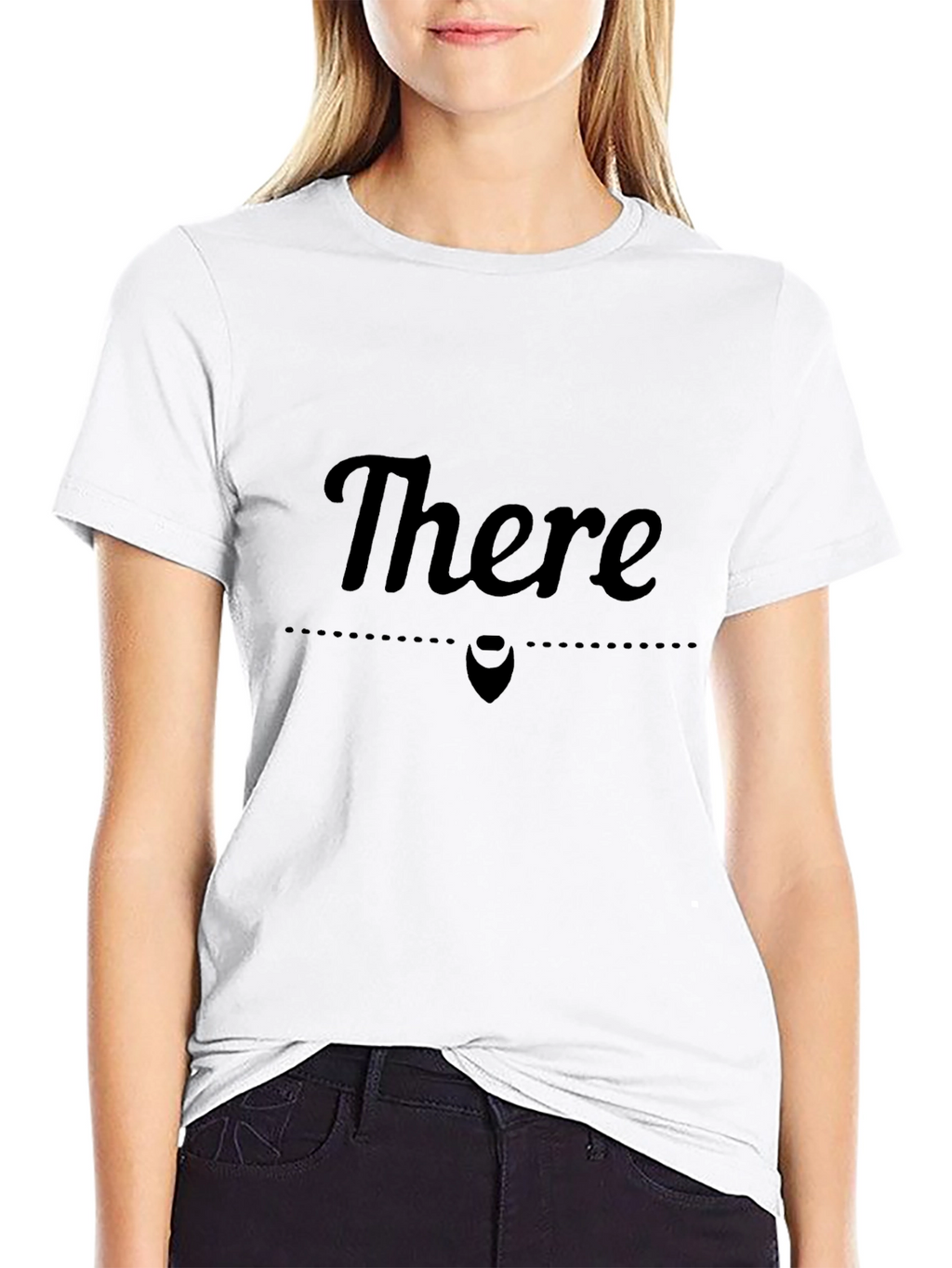 There Beard Silhouette Black T-Shirt