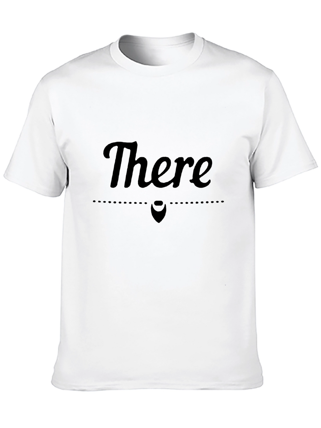 There Beard Silhouette Black T-Shirt