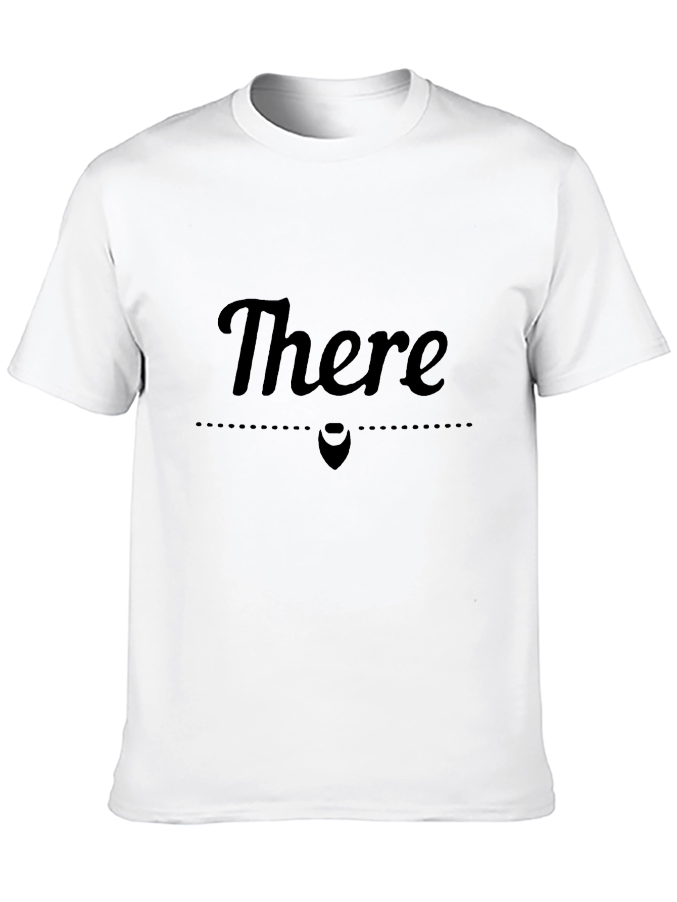 There Beard Silhouette Black T-Shirt