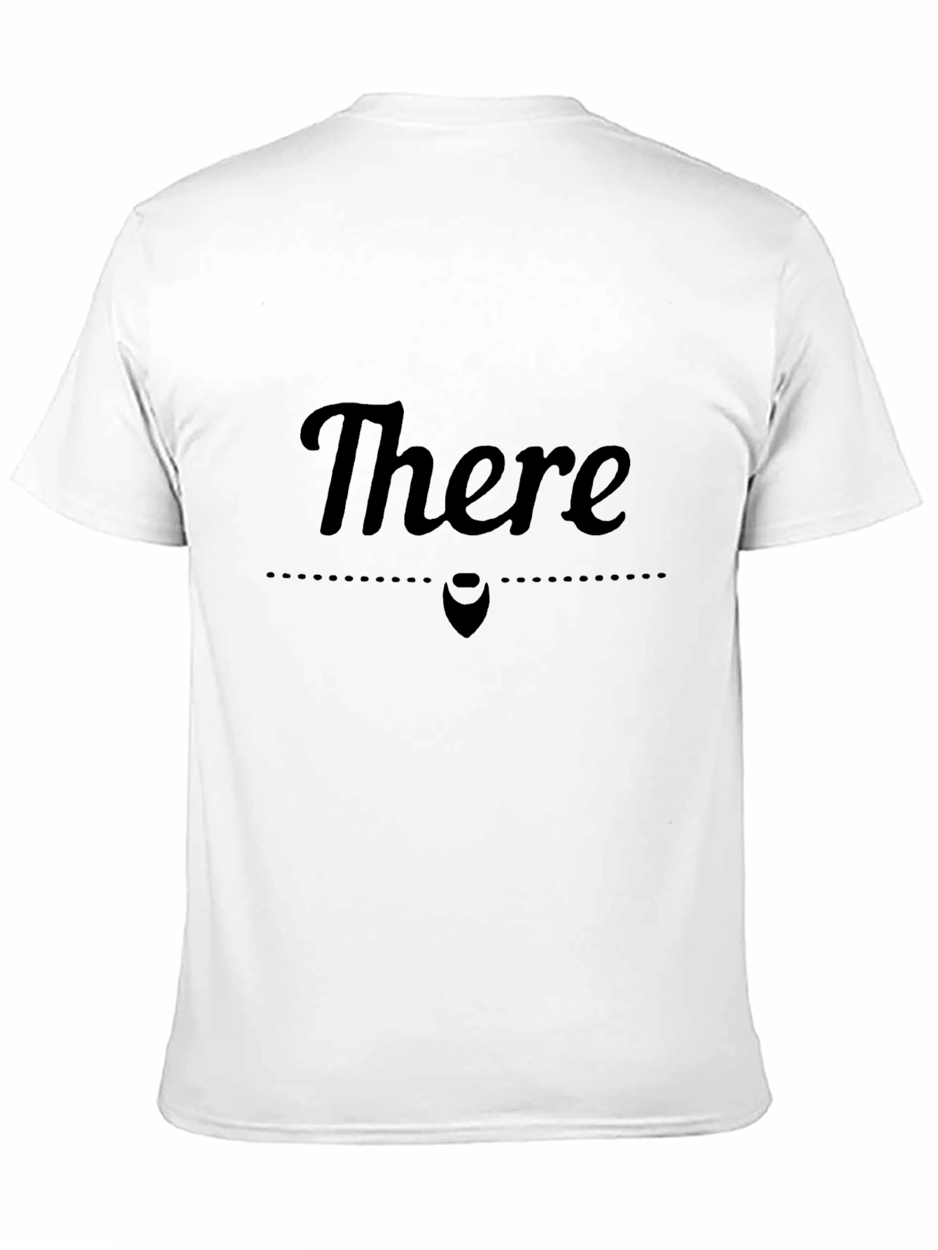 There Beard Silhouette Black T-Shirt