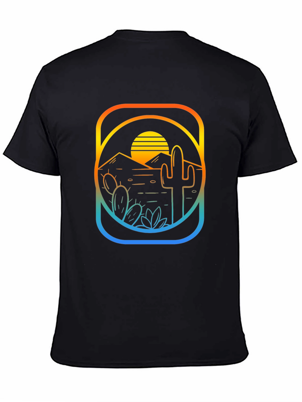 Sunset Cactus Graphic T-Shirt - Desert Vibes