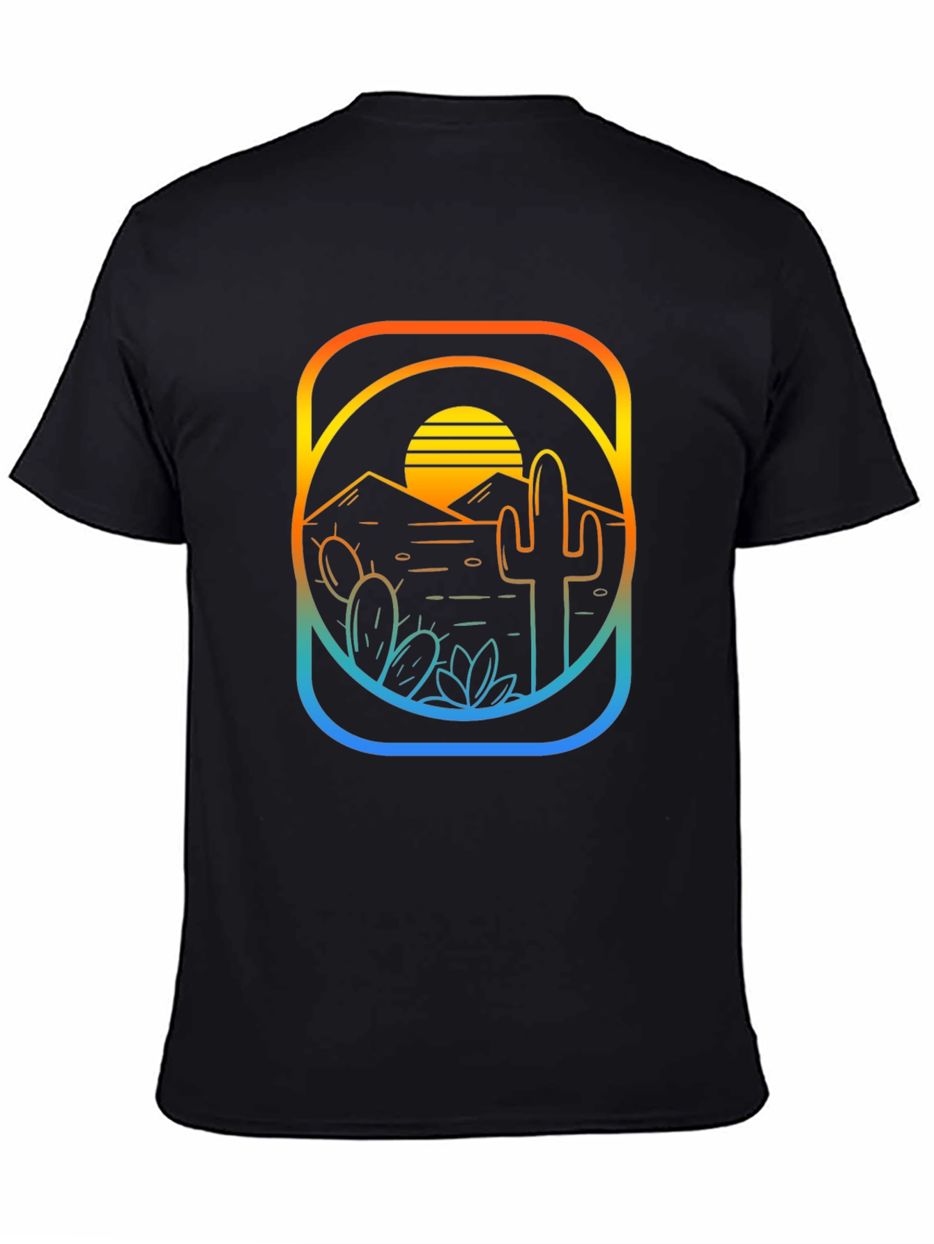Sunset Cactus Graphic T-Shirt - Desert Vibes
