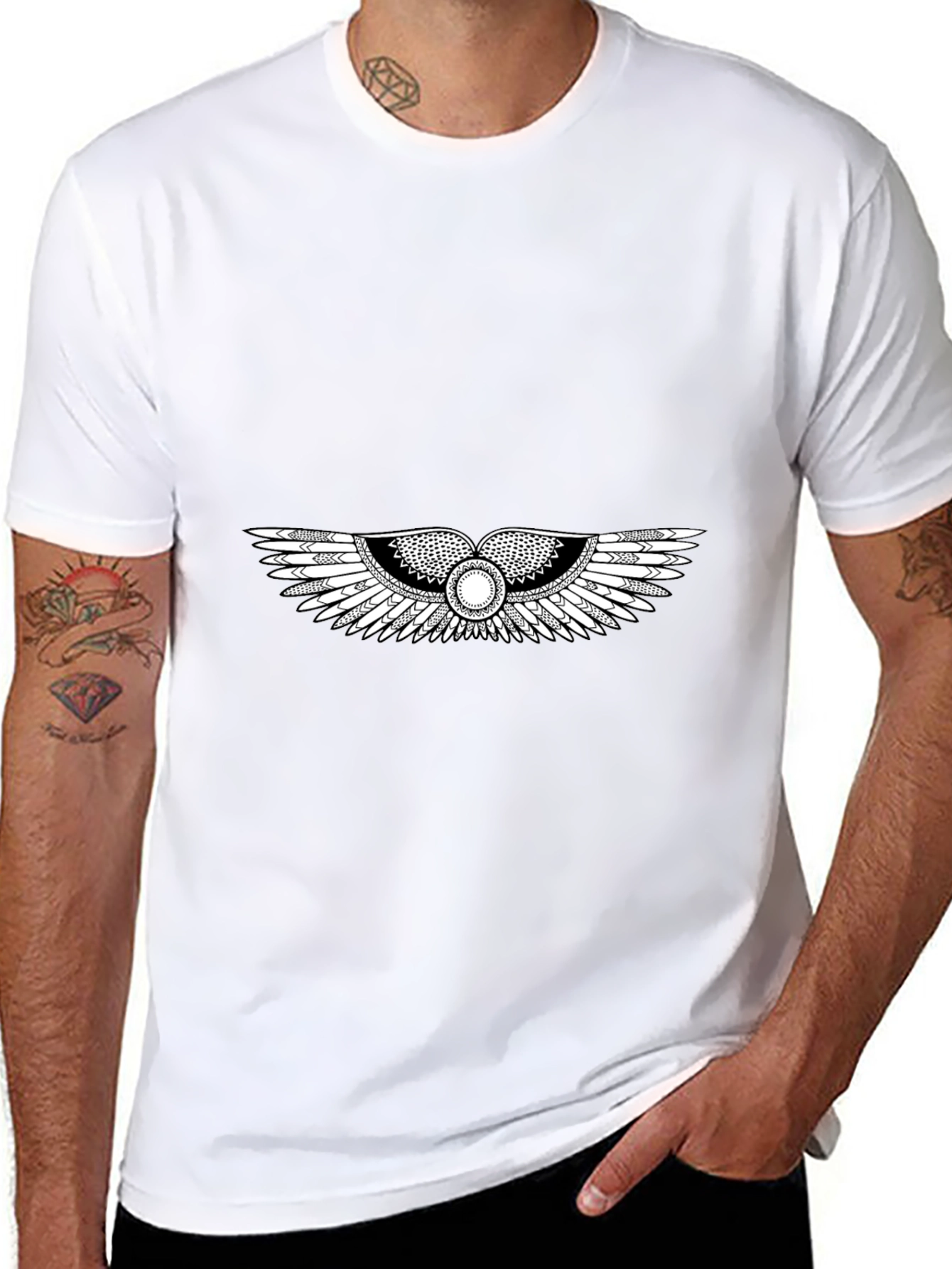 Egyptian Winged T-Shirt - Black Graphic Tee