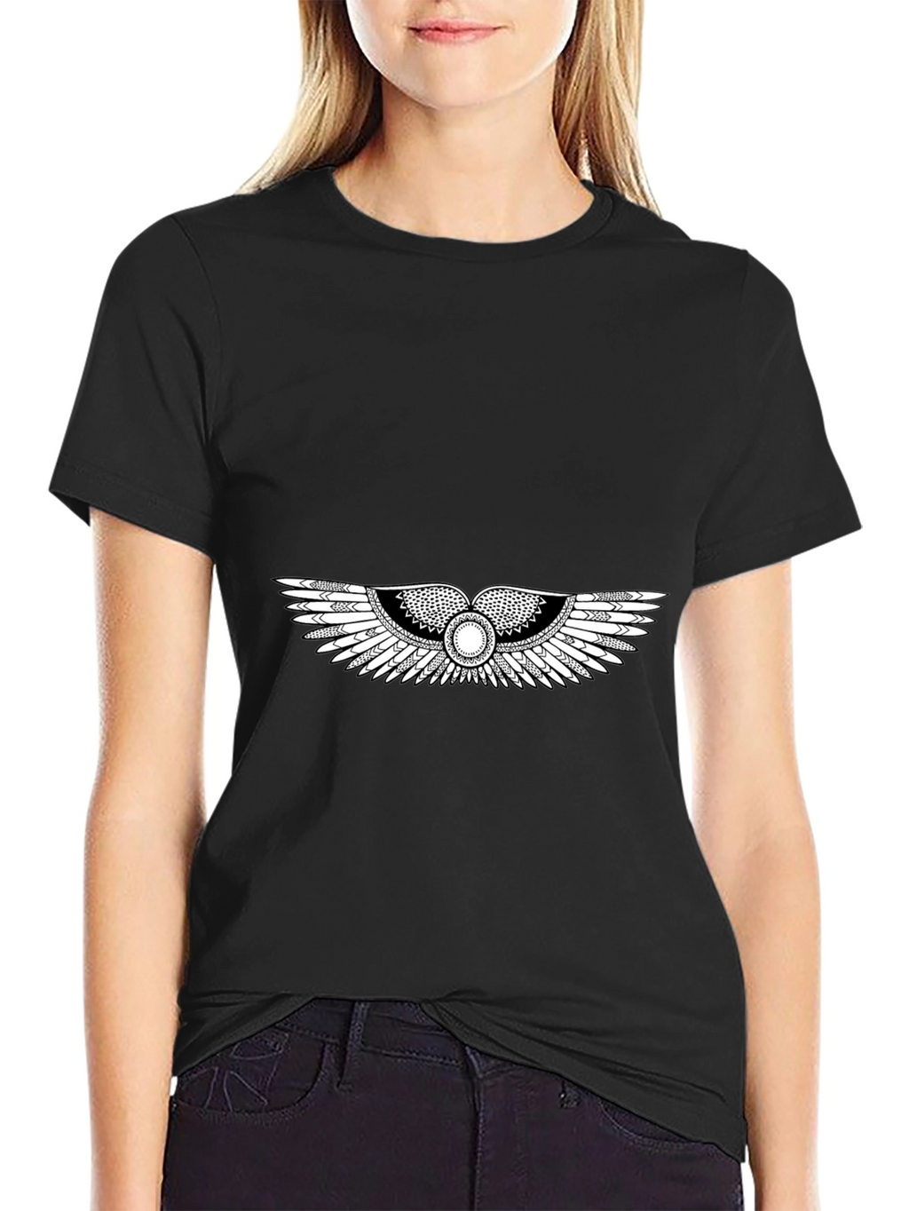 Egyptian Winged T-Shirt - Black Graphic Tee