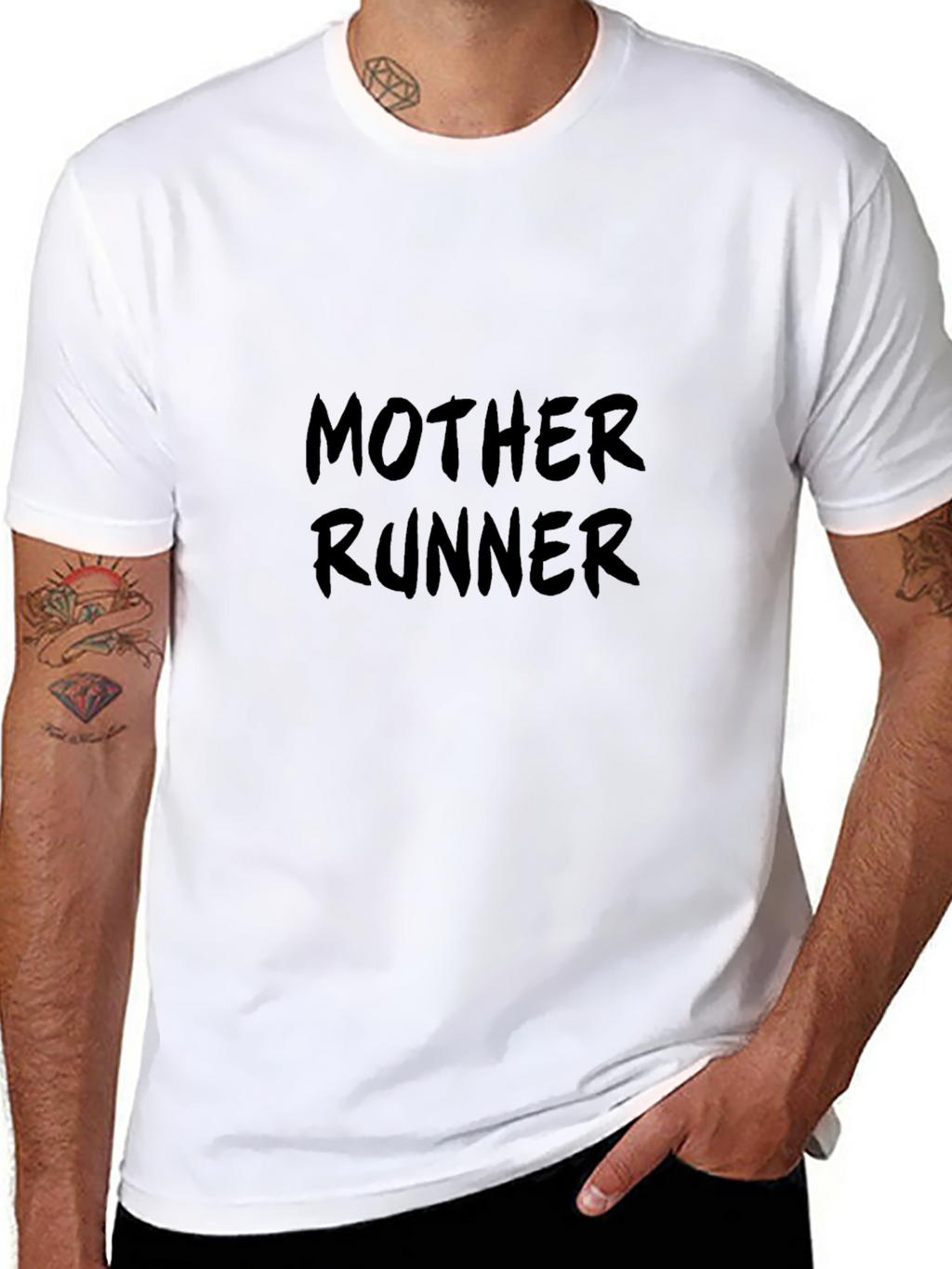 Mother Runner Graphic Tee - Black Casual Shirt