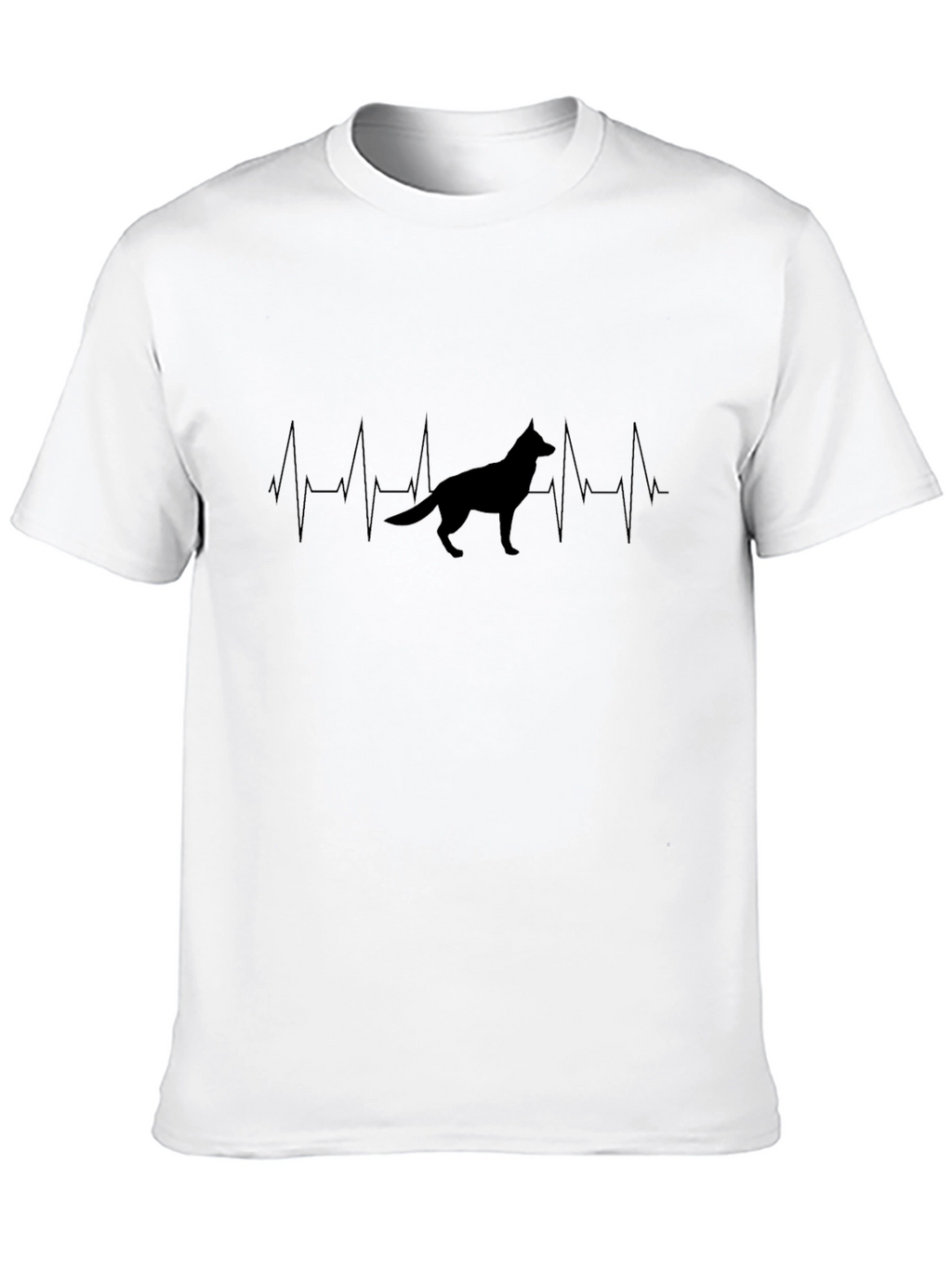 German Shepherd Heartbeat T-Shirt - Dog Lover Tee
