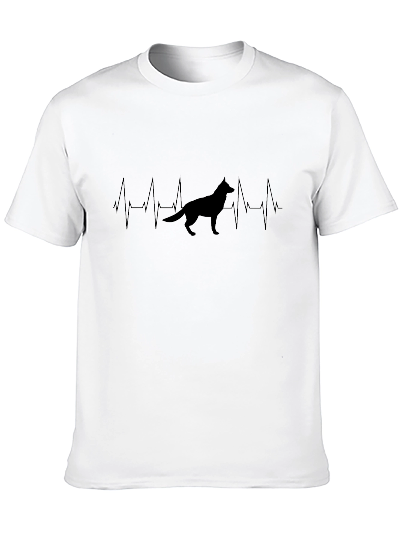 German Shepherd Heartbeat T-Shirt - Dog Lover Tee