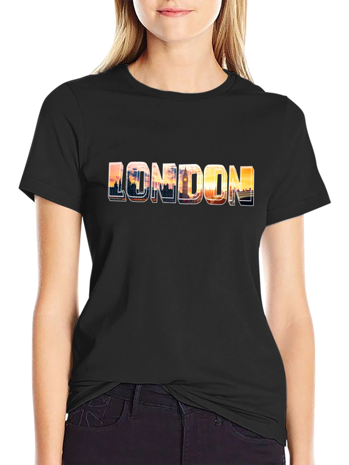 London Skyline Black T-Shirt