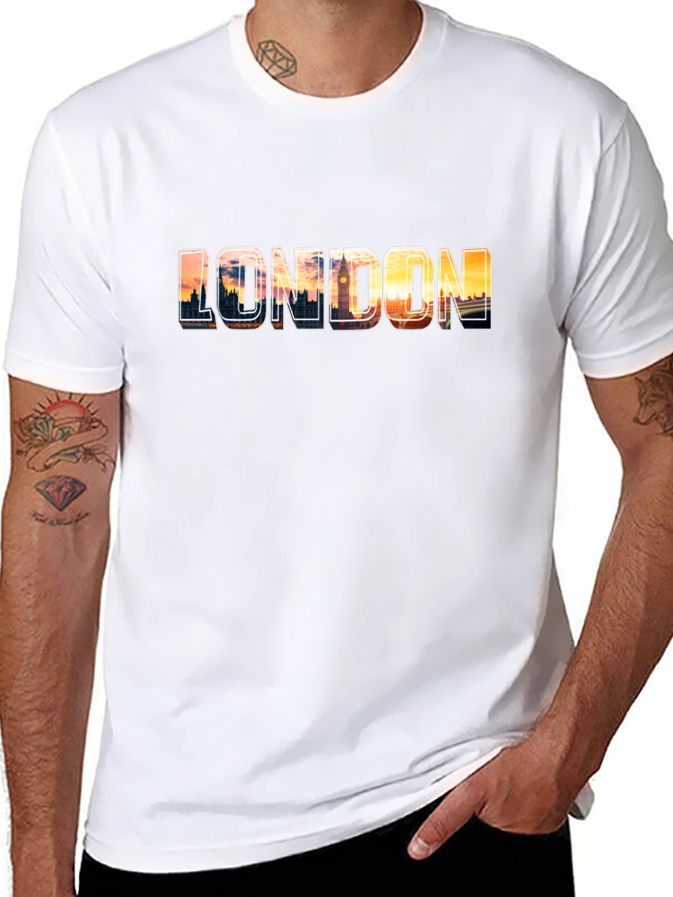 London Skyline Black T-Shirt