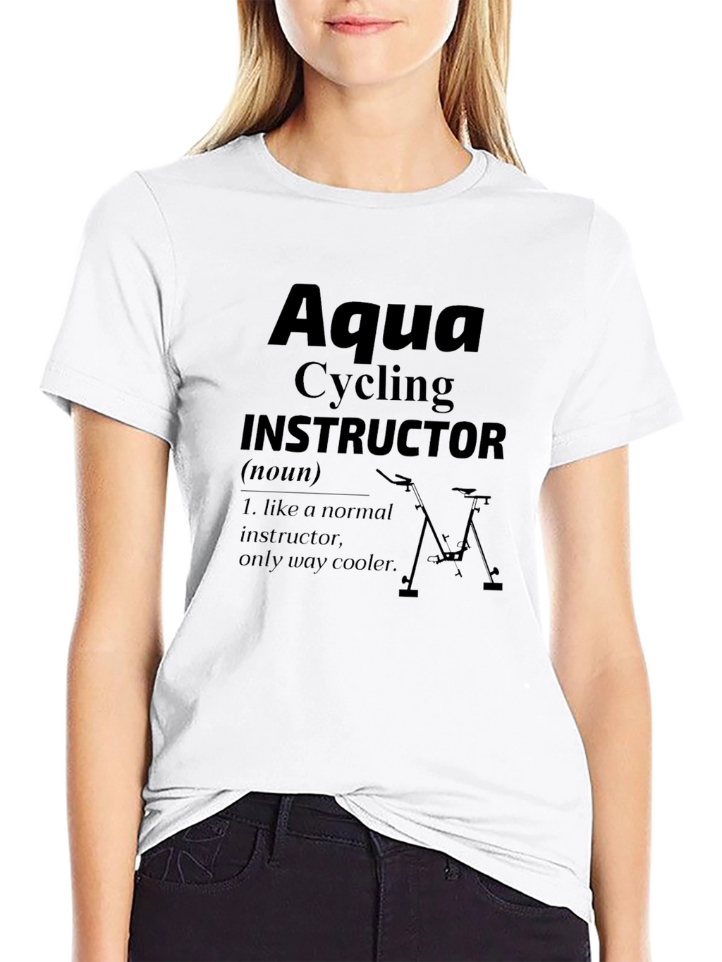Aqua Cycling Instructor Graphic T-Shirt