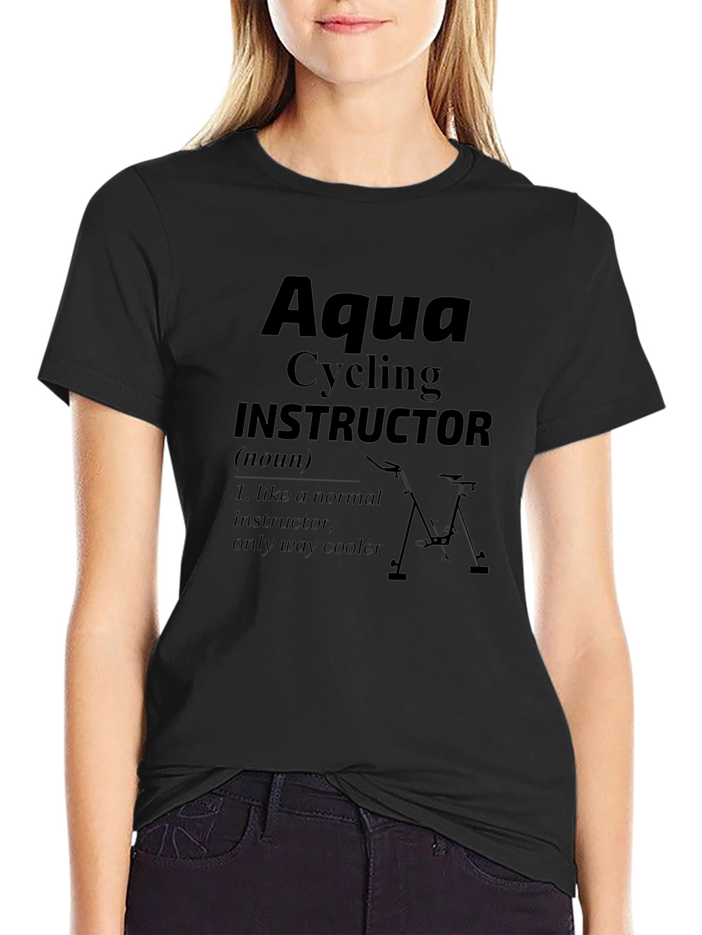 Aqua Cycling Instructor Graphic T-Shirt