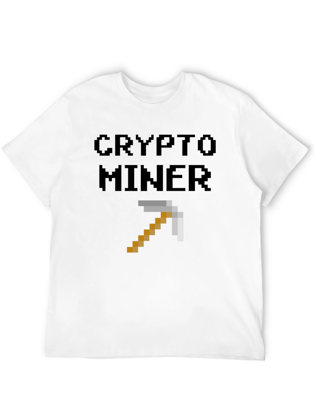 Crypto Miner Pixel Art Black T-Shirt