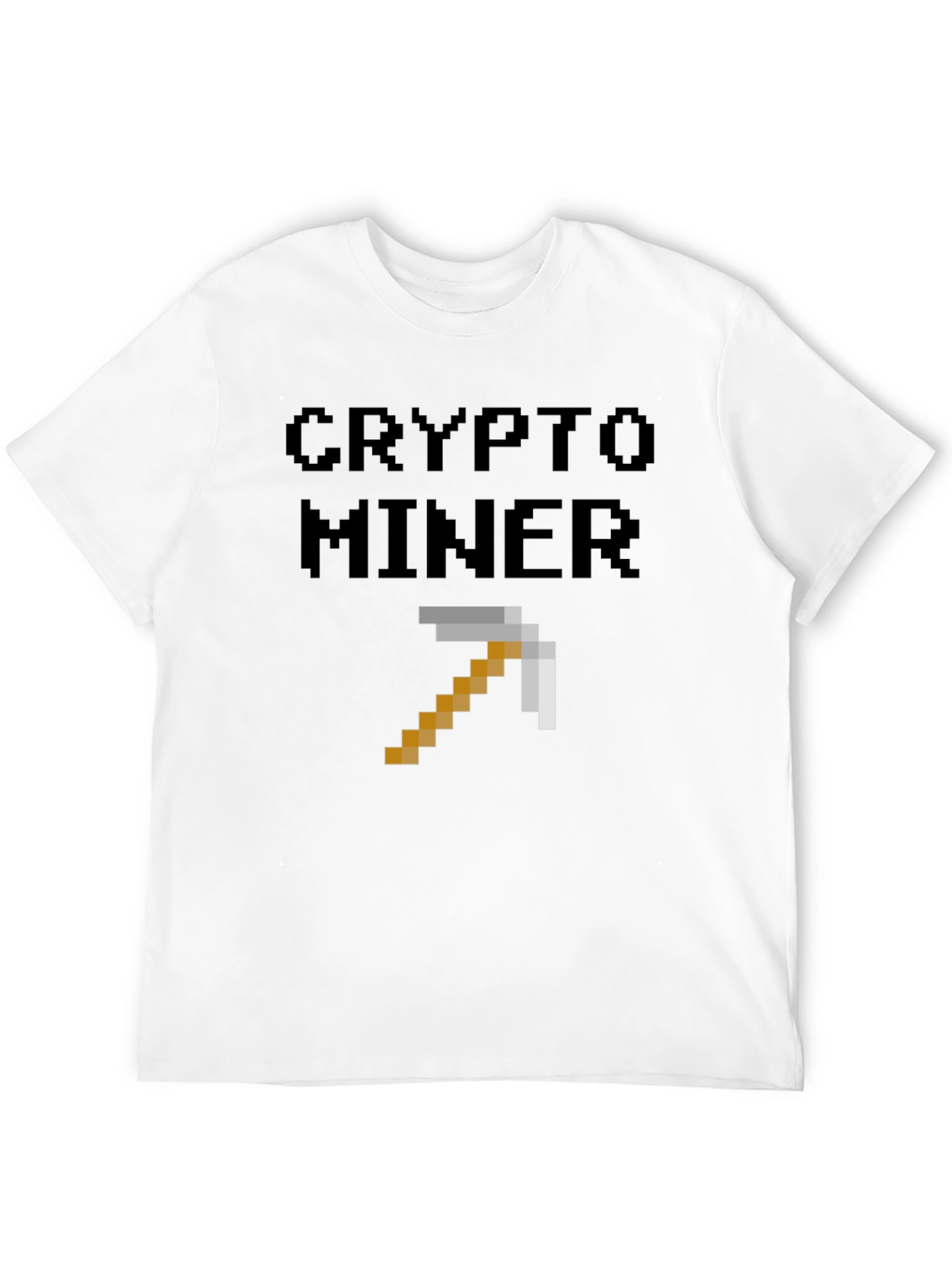 Crypto Miner Pixel Art Black T-Shirt