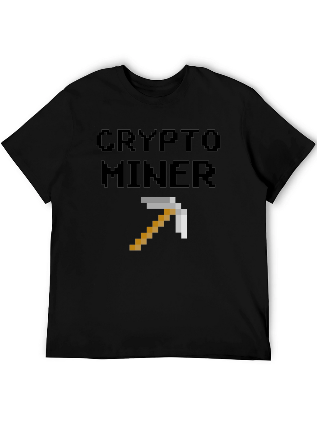Crypto Miner Pixel Art Black T-Shirt