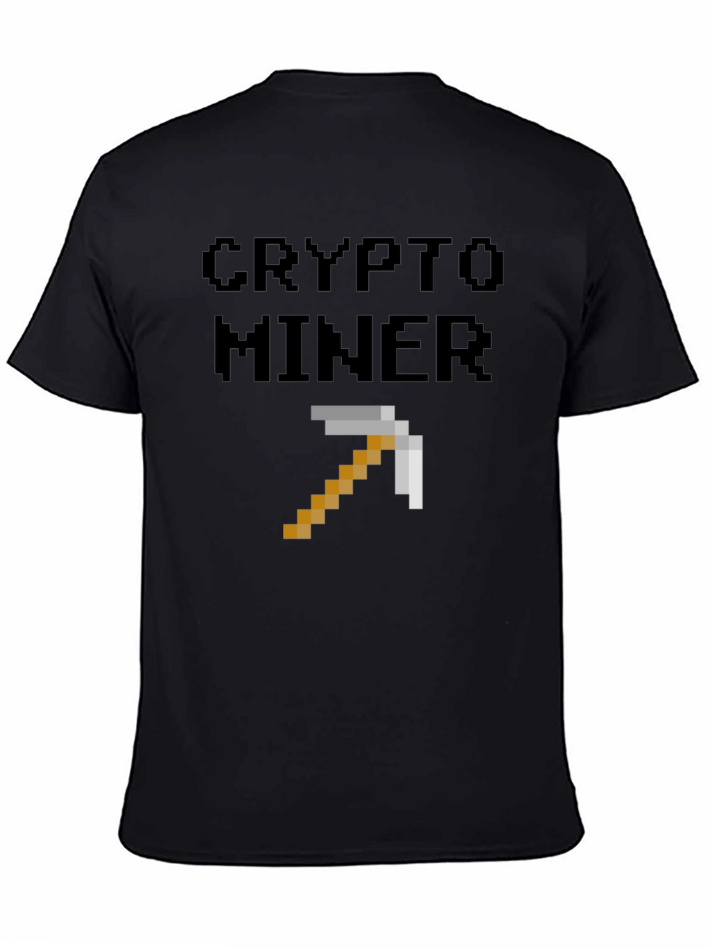 Crypto Miner Pixel Art Black T-Shirt