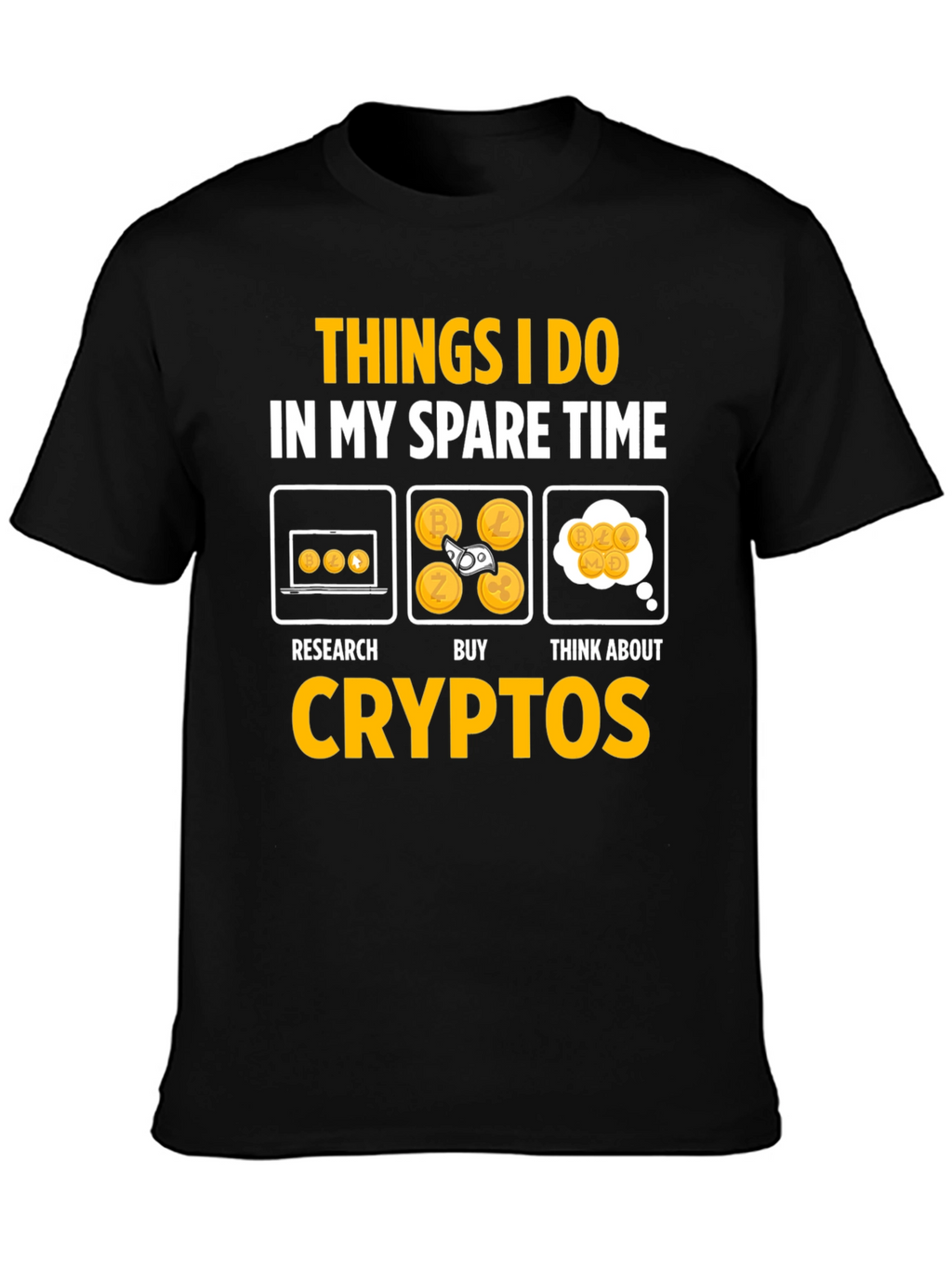 Crypto Spare Time Graphic T-Shirt