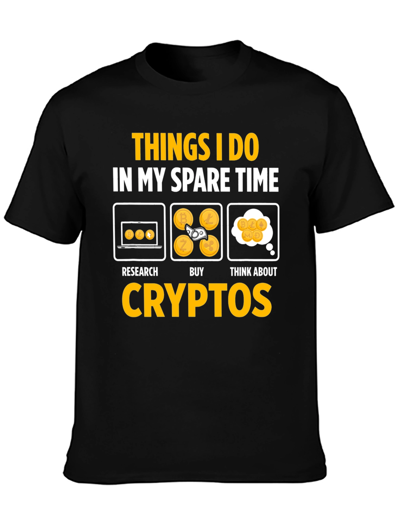 Crypto Spare Time Graphic T-Shirt
