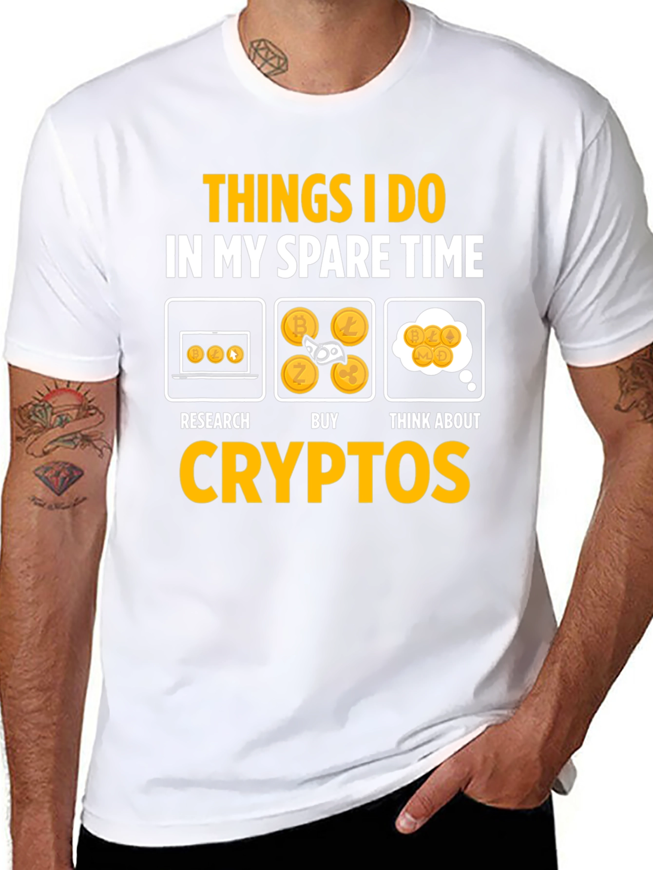 Crypto Spare Time Graphic T-Shirt