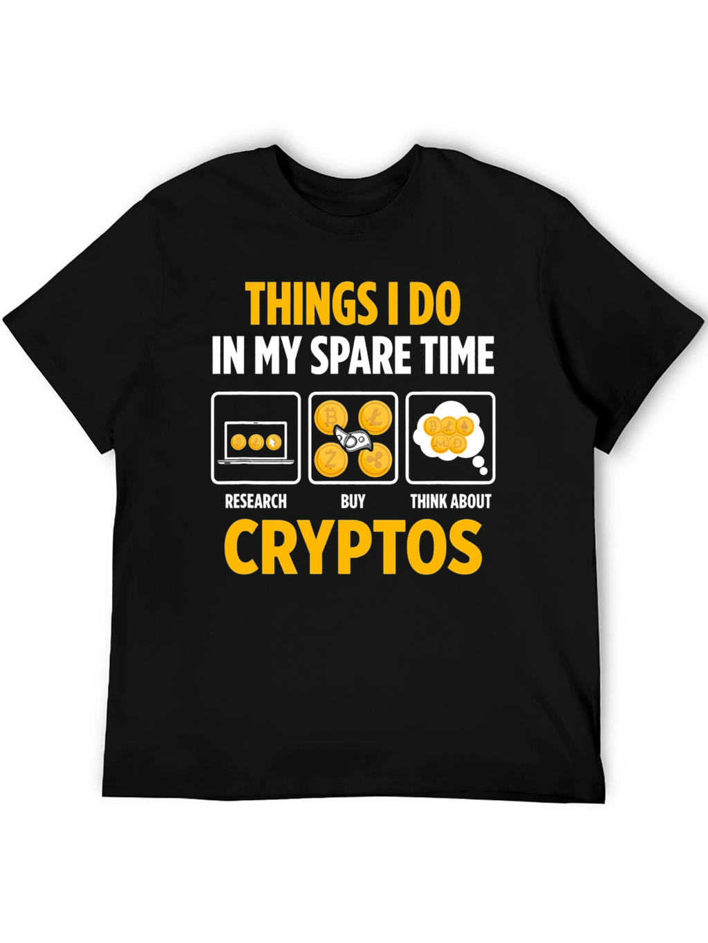 Crypto Spare Time Graphic T-Shirt