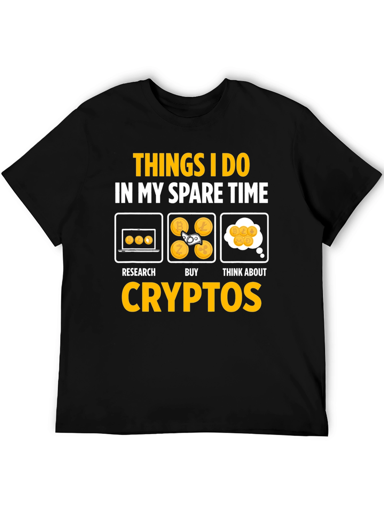 Crypto Spare Time Graphic T-Shirt