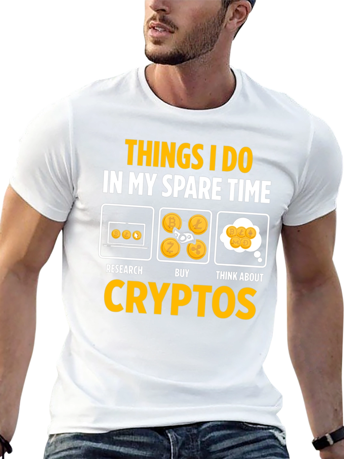 Crypto Spare Time Graphic T-Shirt