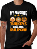 My Favorite Turkeys Call Me Papou T-Shirt